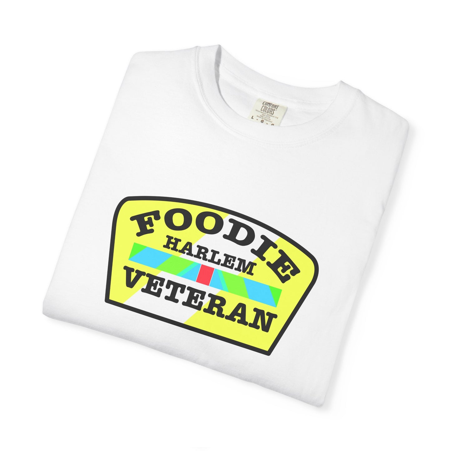 L.O.E.F Foodie Veteran HARLEM Unisex Tee Shirt (Yellow and Black)
