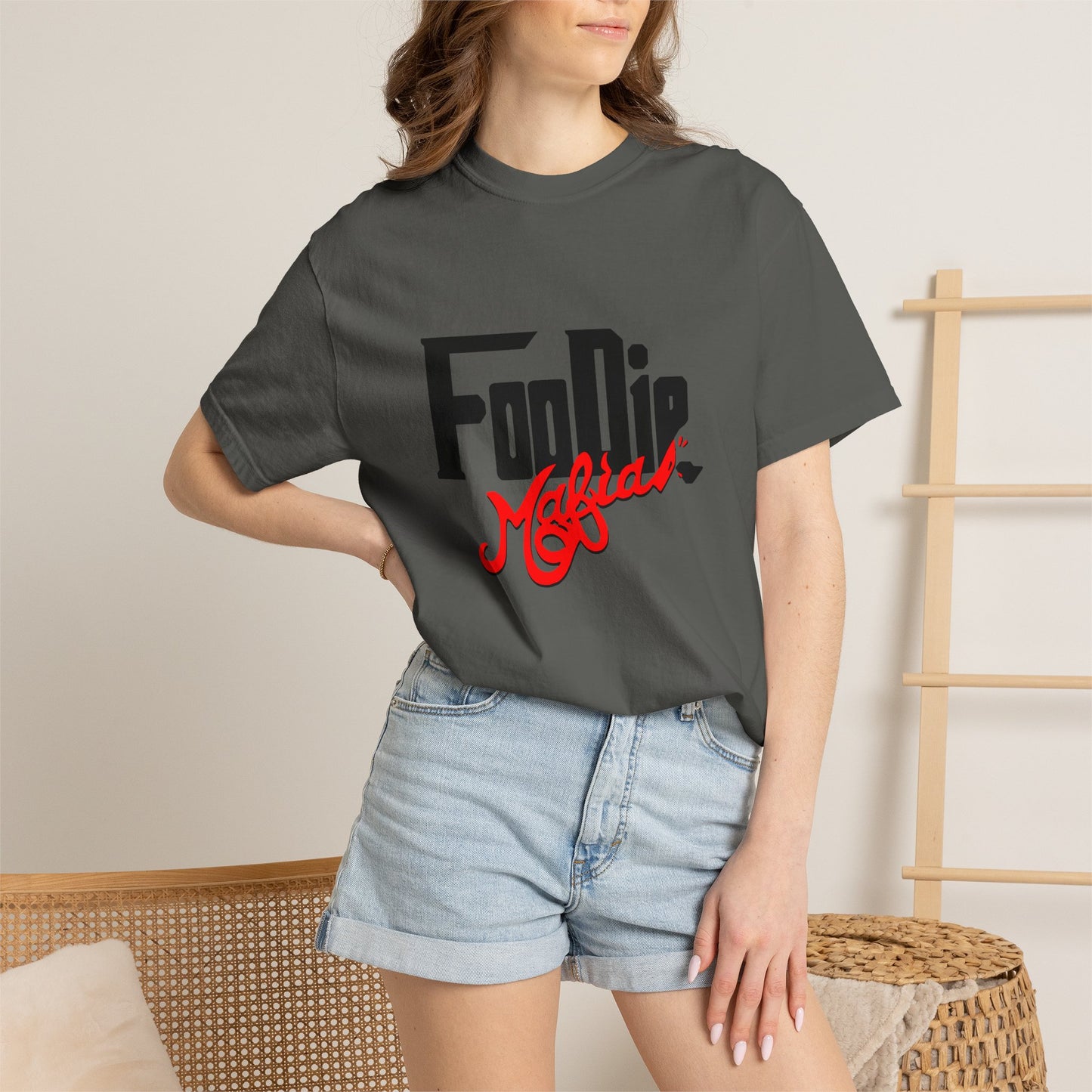 L.O.E.F Foodie Mafia Unisex Tee Shirt (Flat Red)