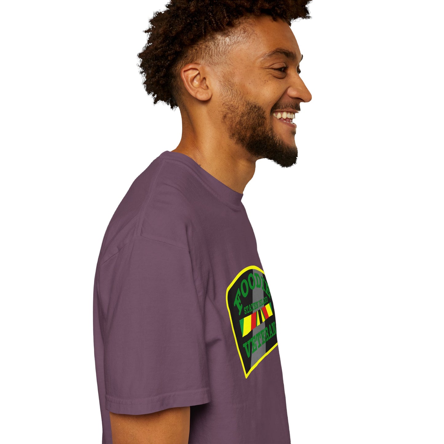 L.O.E.F Foodie Veteran STATEN ISLAND Unisex Tee Shirt (Green)