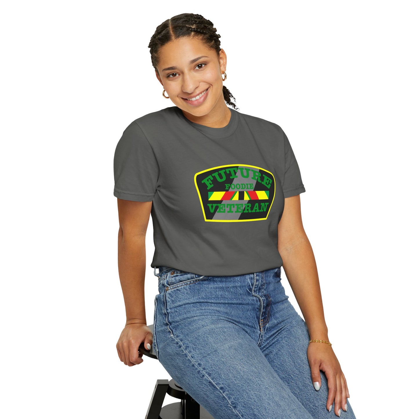 L.O.E.F Future Foodie Veteran Unisex Tee Shirt (Green)
