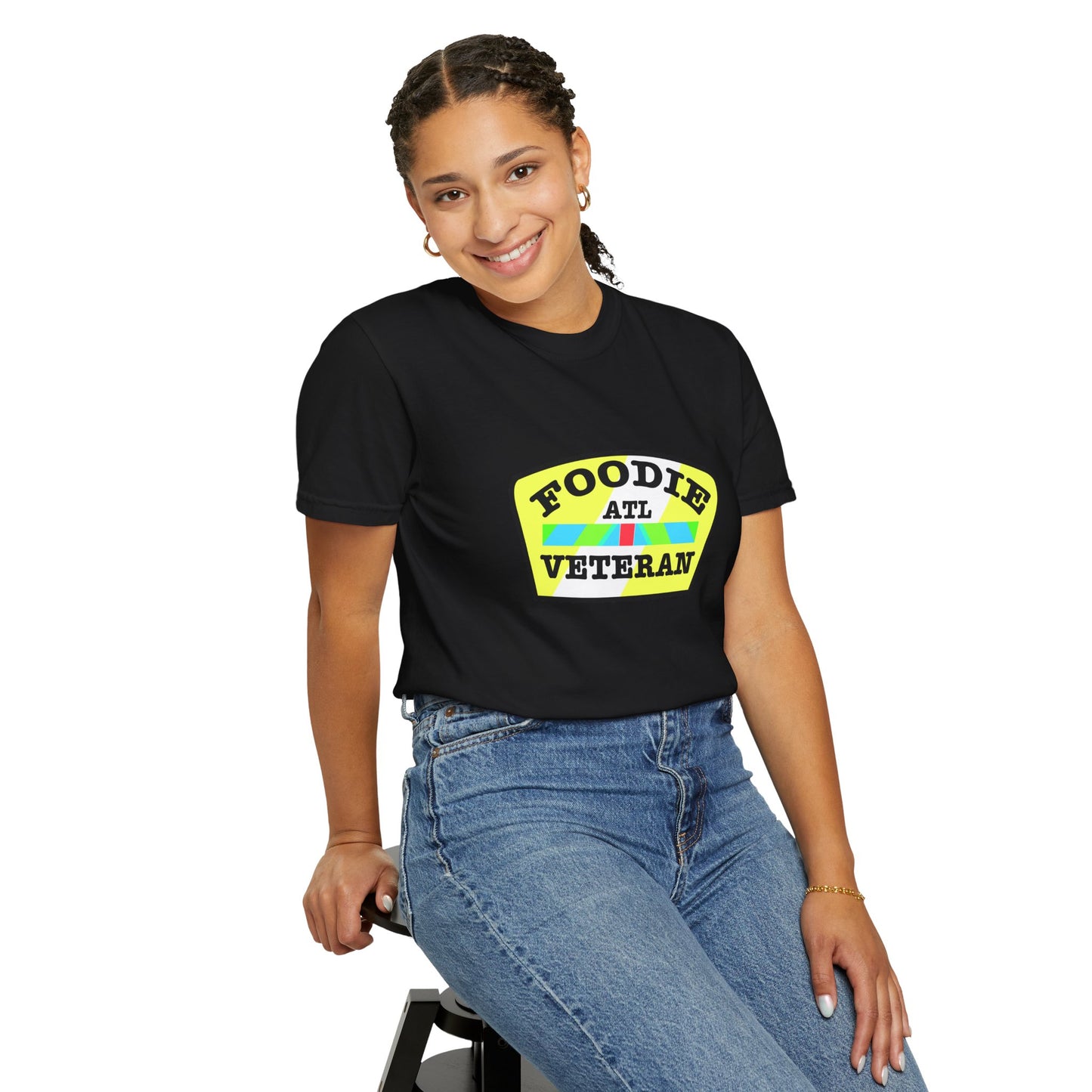 L.O.E.F Foodie Veteran ATL Unisex Tee Shirt (Yellow and Black)