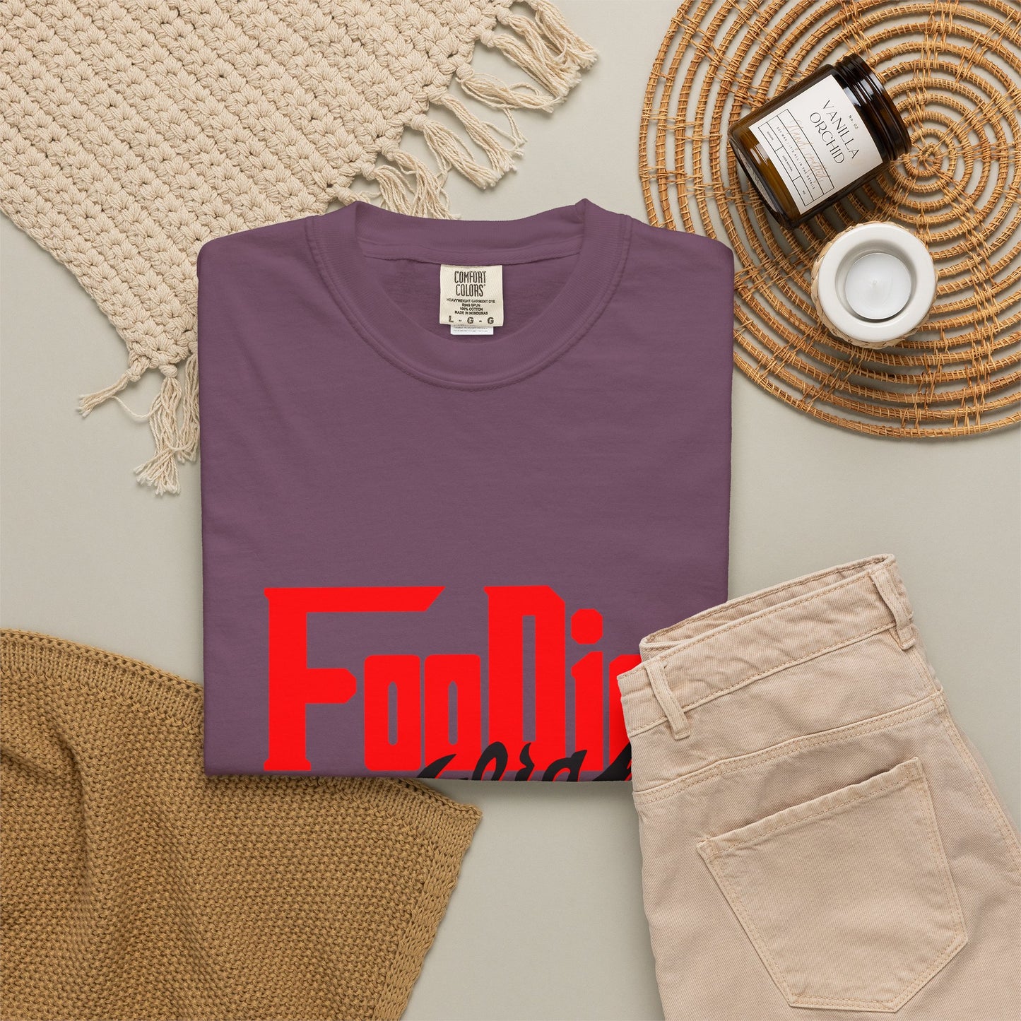 L.O.E.F Red Foodie Mafia Unisex Tee shirt (Black)