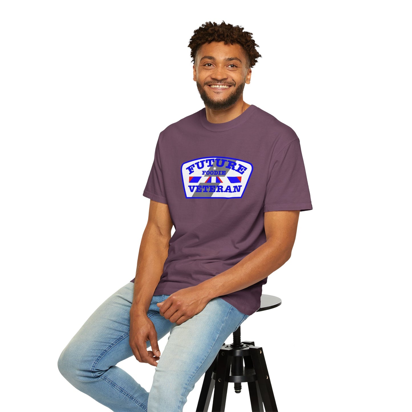 L.O.E.F Future Foodie Veteran Unisex Tee Shirt (Blue)