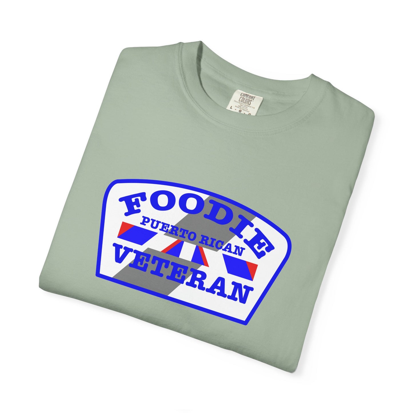 L.O.E.F Foodie Veteran Puerto Rican Unisex Tee Shirt (Blue)
