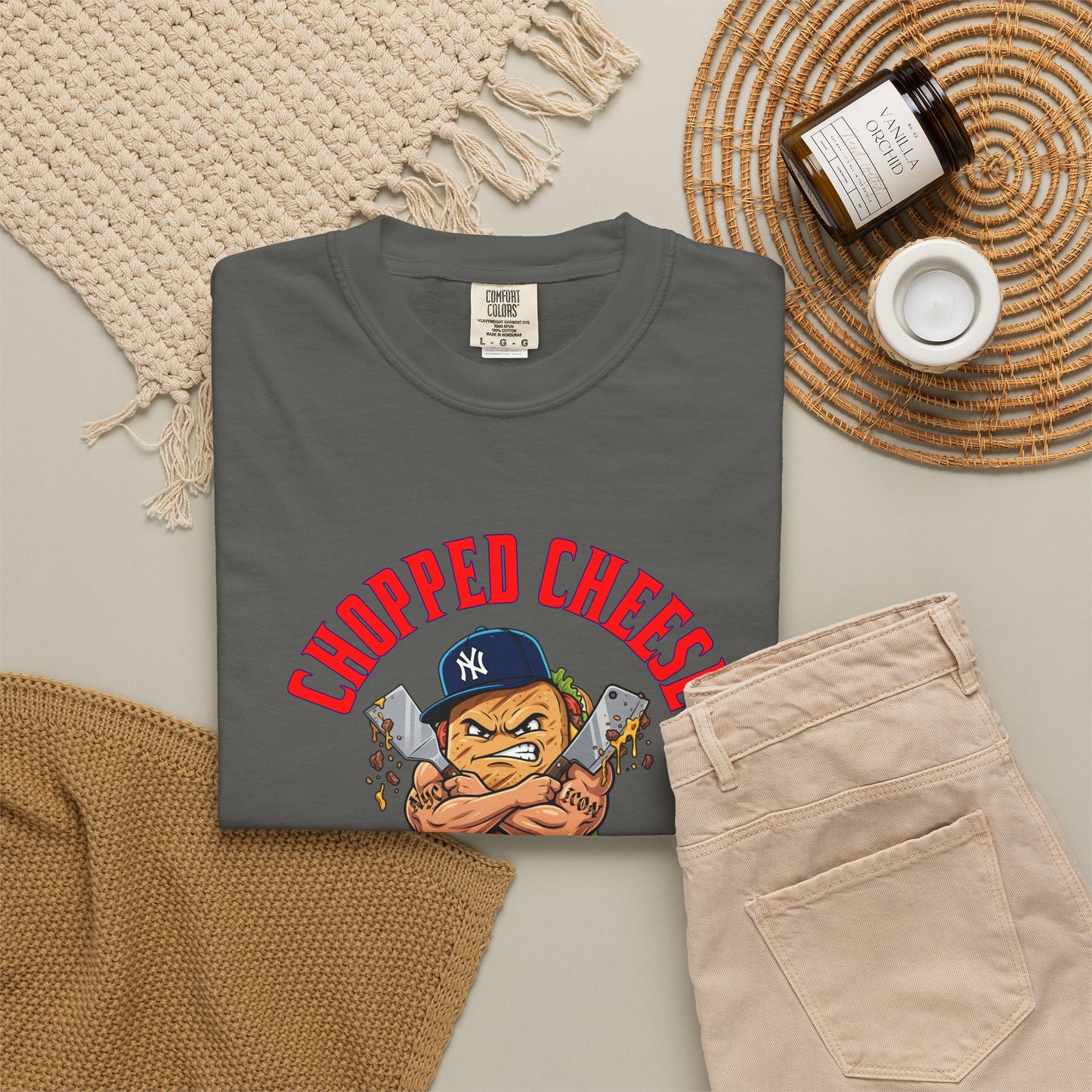 L.O.E.F Mafia Chopped Cheese Unisex Tee Shirt (Red)
