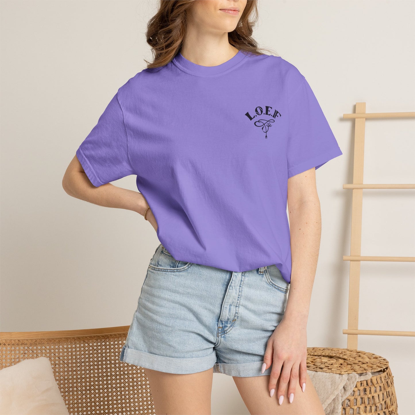 L.O.E.F LIFESTYLE OF EVERYDAY FOODIES Unisex Tee Shirt (Black)