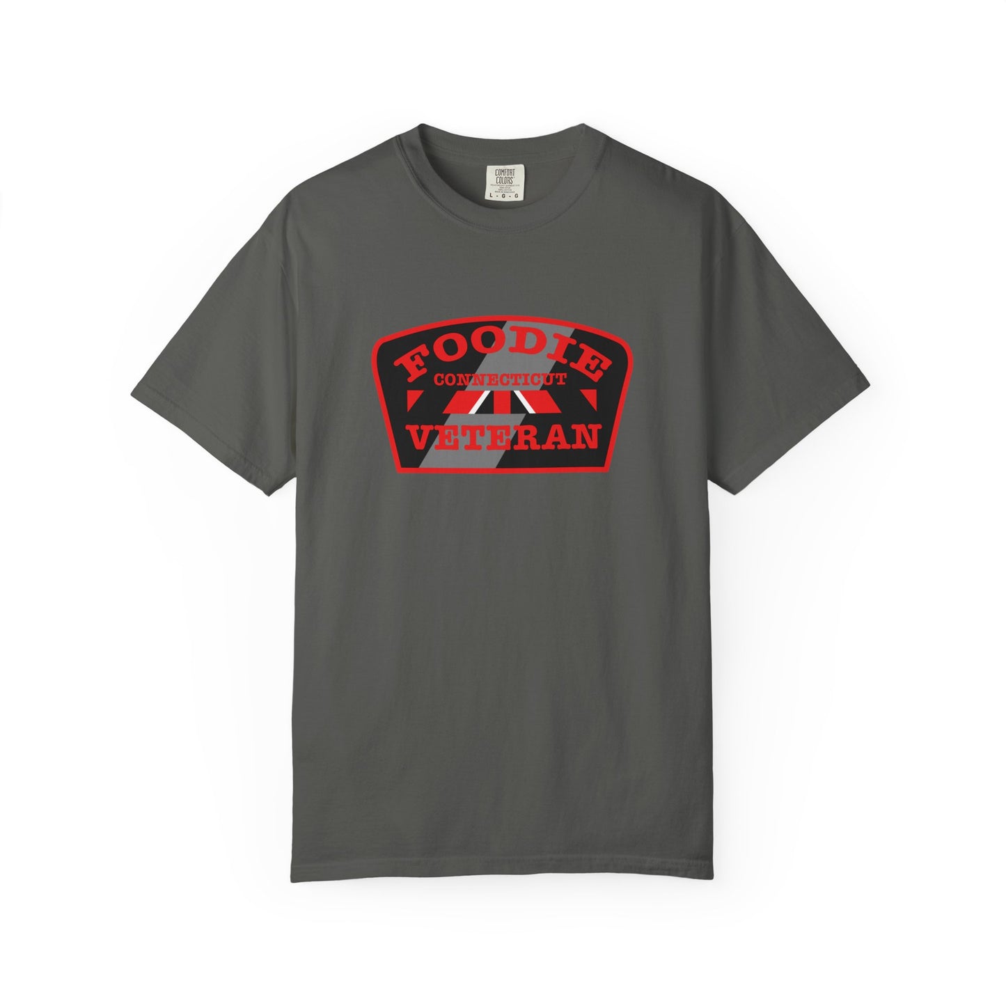 L.O.E.F Foodie Veteran CONNECTICUT Unisex Tee Shirt (Red)