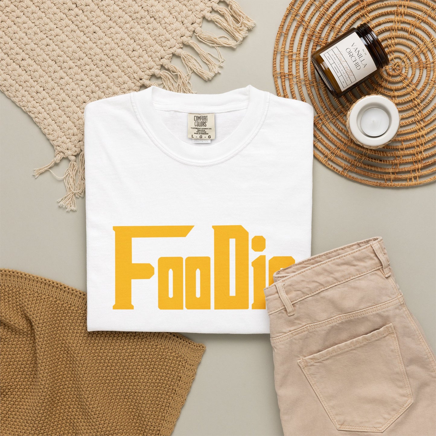 L.O.E.F Foodie Unisex Tee Shirt (Dark Yellow)