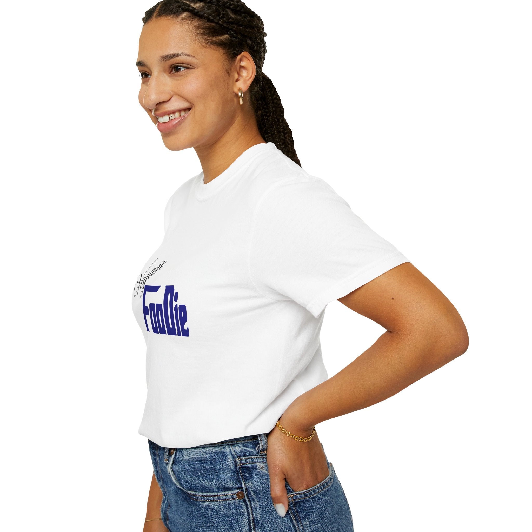 L.O.E.F Unisex Vegan Foodie Tee Shirt (Dark Blue)
