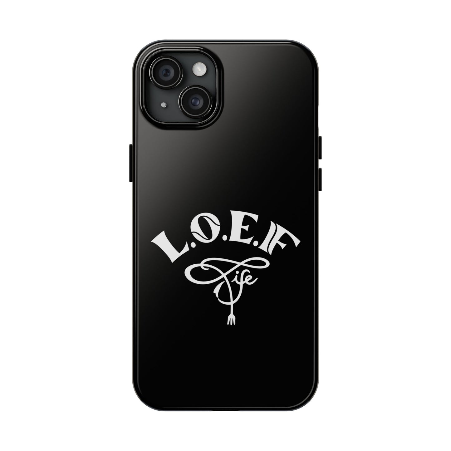 L.O.E.F Black Glossy Protective Phone Case