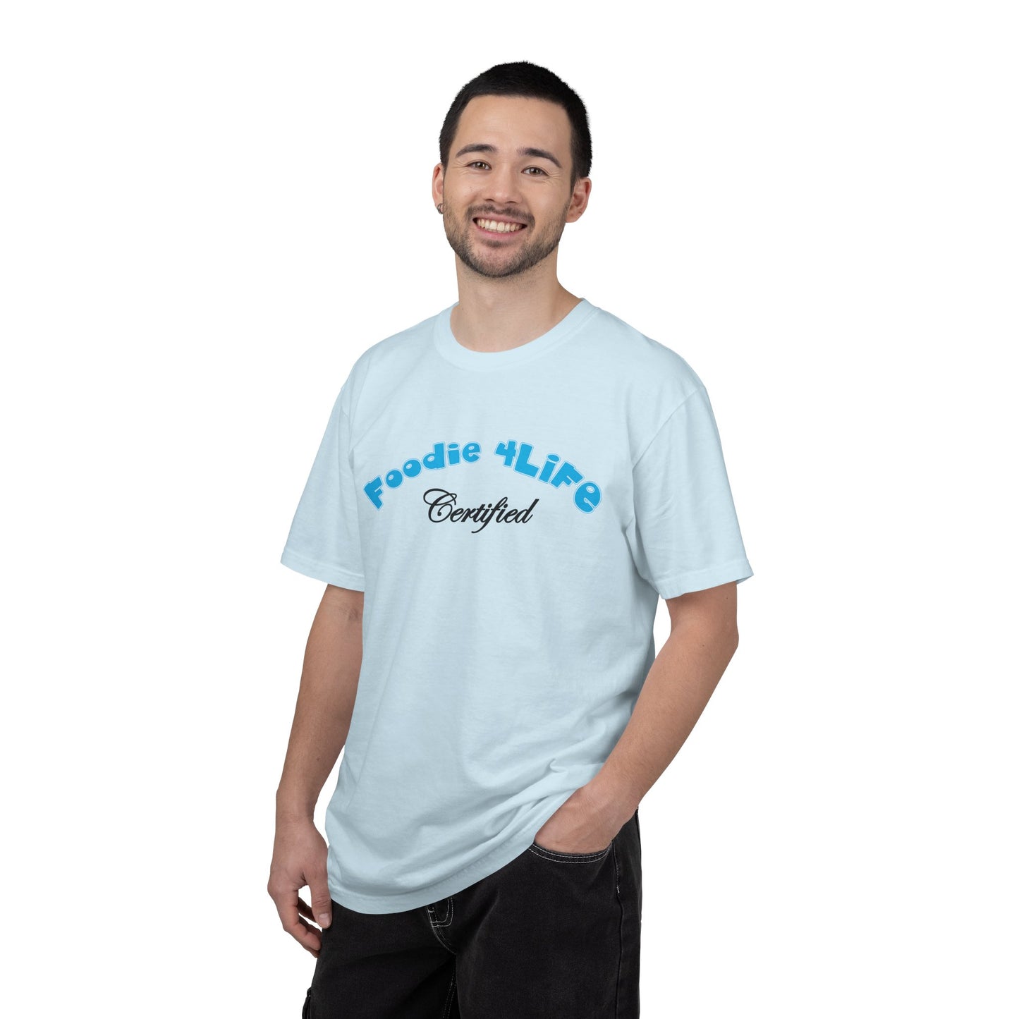 L.O.E.F Foodie 4Life Certified Unisex Tee Shirt (Sky Blue)