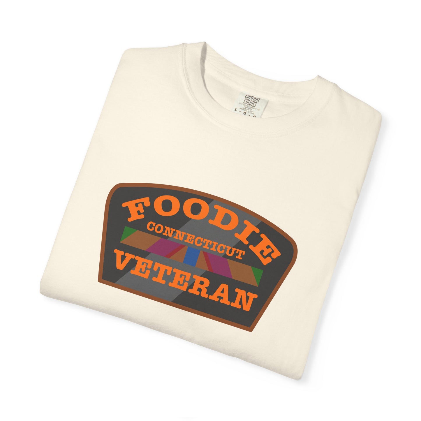 L.O.E.F Foodie Veteran CONNECTICUT Unisex Tee Shirt (Orange)