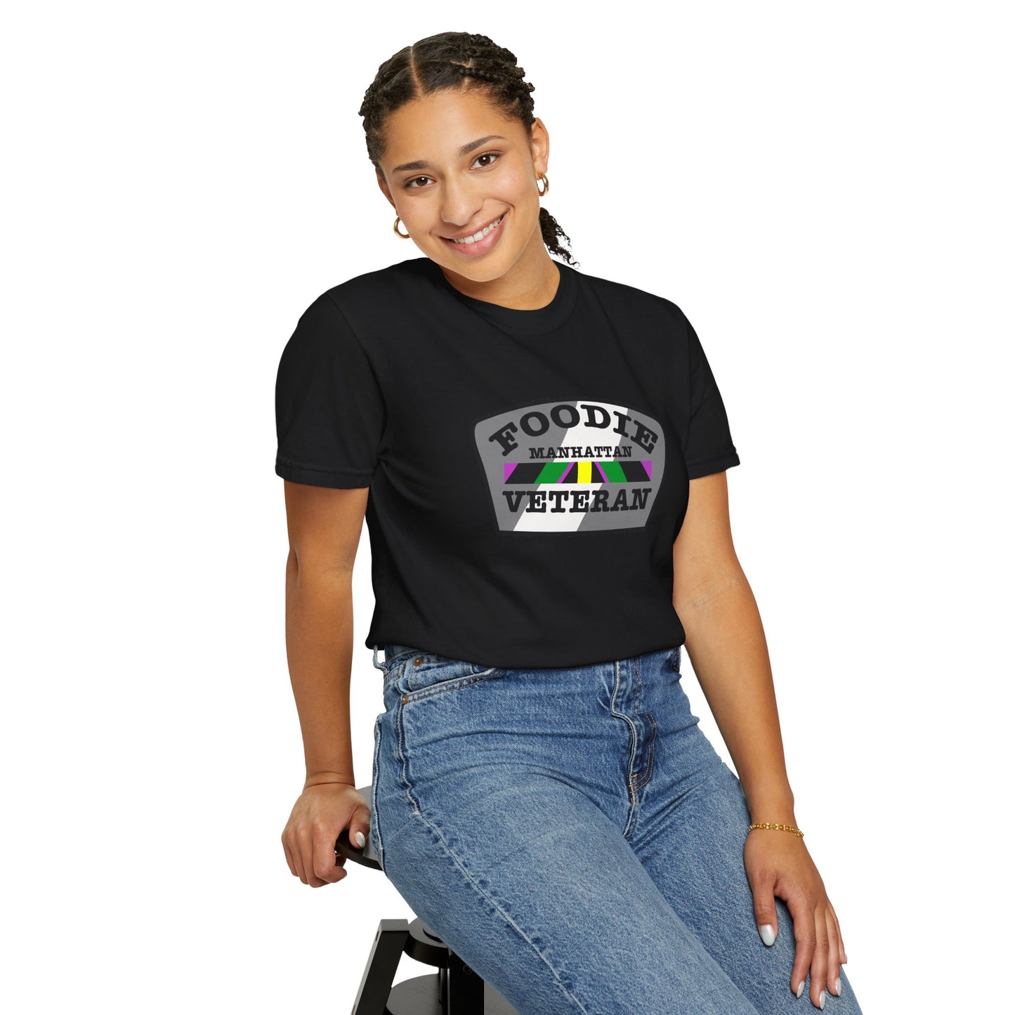 L.O.E.F Foodie Veteran Manhattan Unisex Tee Shirt (Gray)
