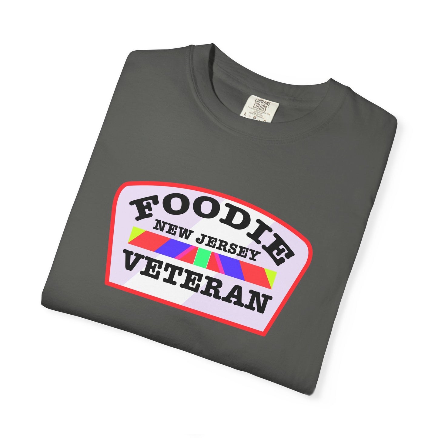 L.O.E.F Foodie Veteran NEW JERSEY Unisex Tee Shirt (Soft Pink)