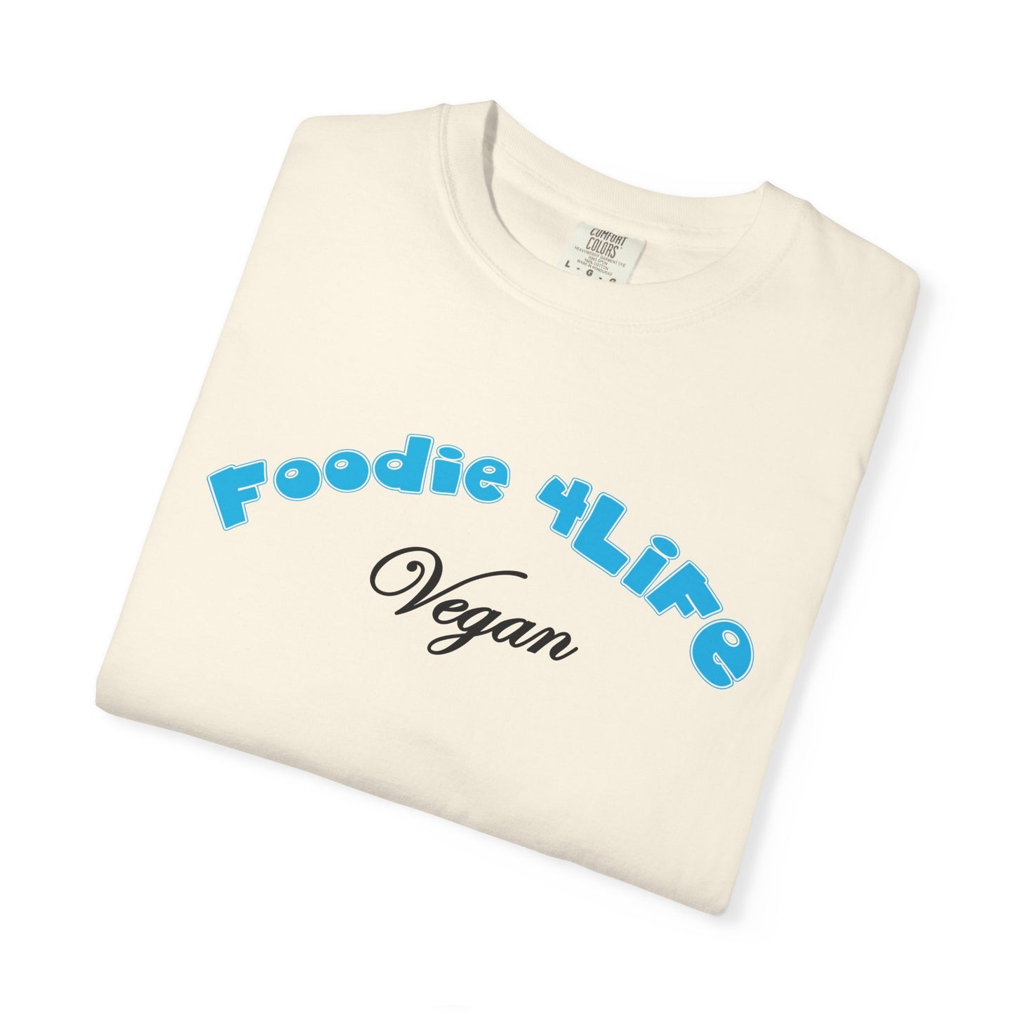 L.O.E.F Foodie 4Life Vegan Unisex Tee Shirt (Sky Blue)