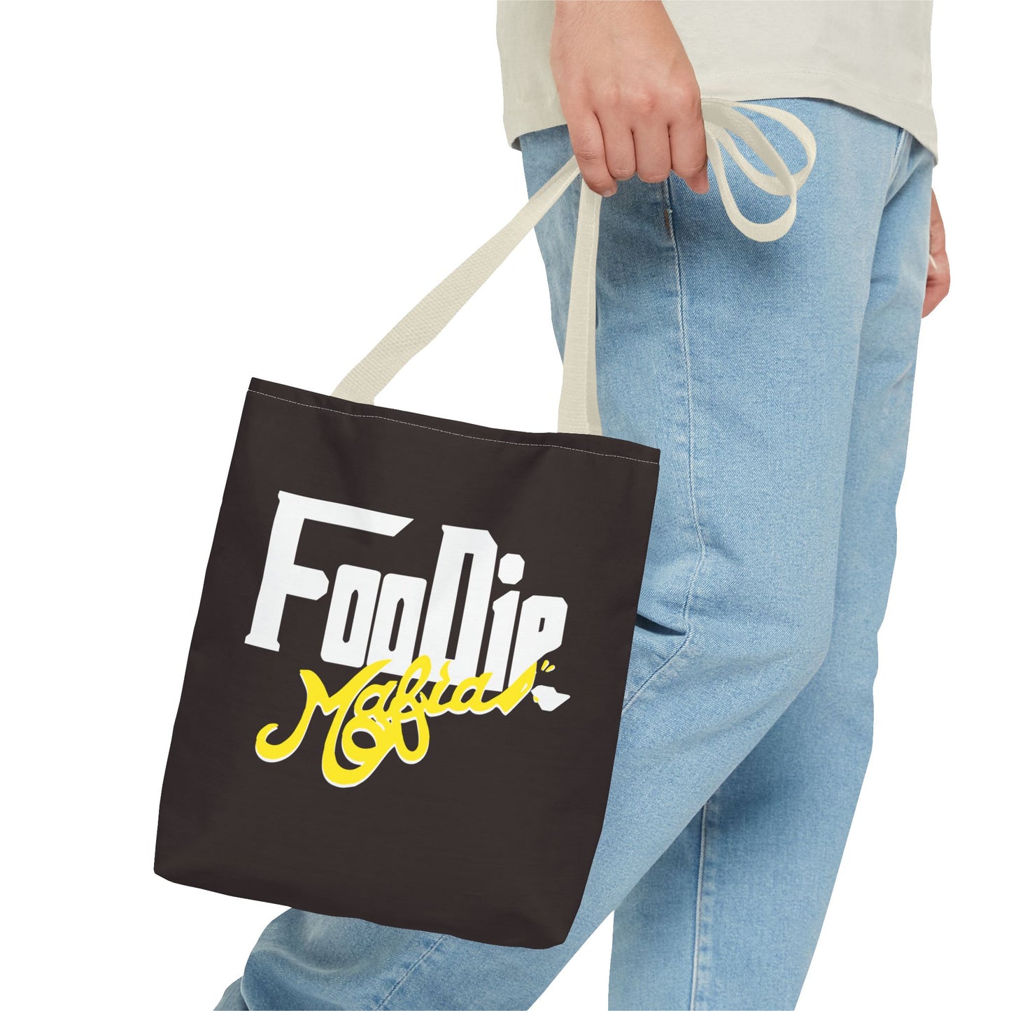 L.O.E.F White Foodie Mafia Tote Bag (Yellow)