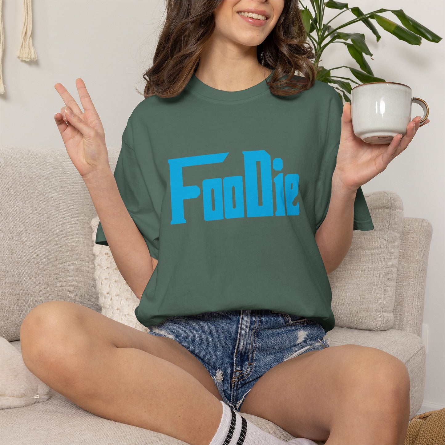 L.O.E.F Foodie Unisex Tee Shirt (Sky Blue)