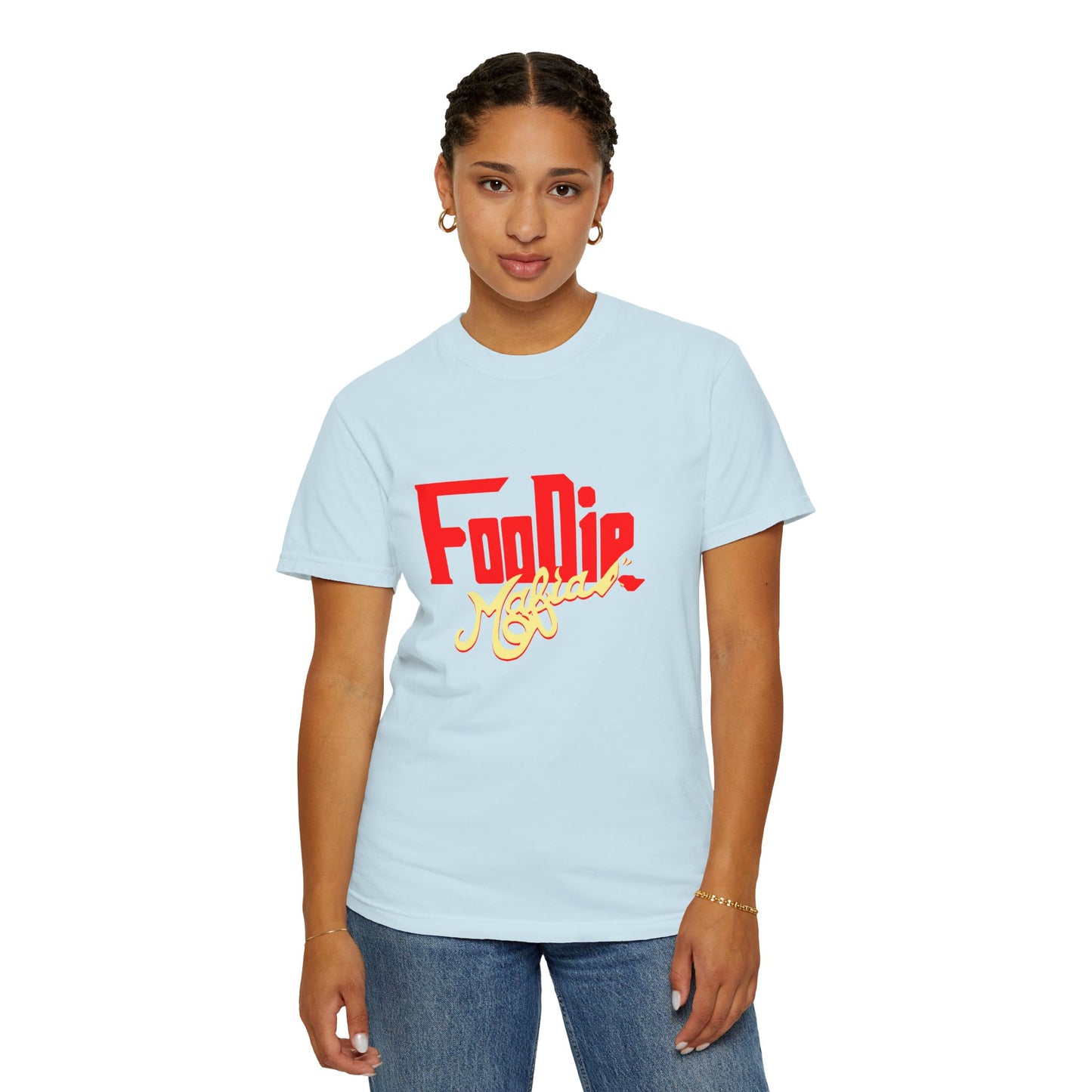 L.O.E.F Red Foodie Mafia Unisex Tee Shirt (Soft Yellow)