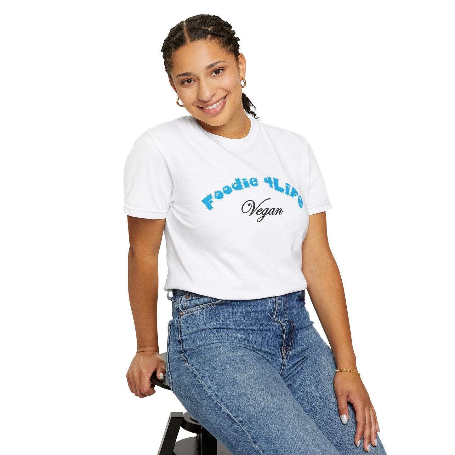 L.O.E.F Foodie 4Life Vegan Unisex Tee Shirt (Sky Blue)