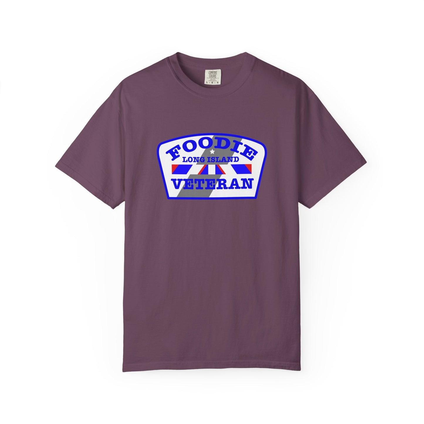 L.O.E.F Foodie Veteran Long Island Unisex Tee Shirt (Blue)