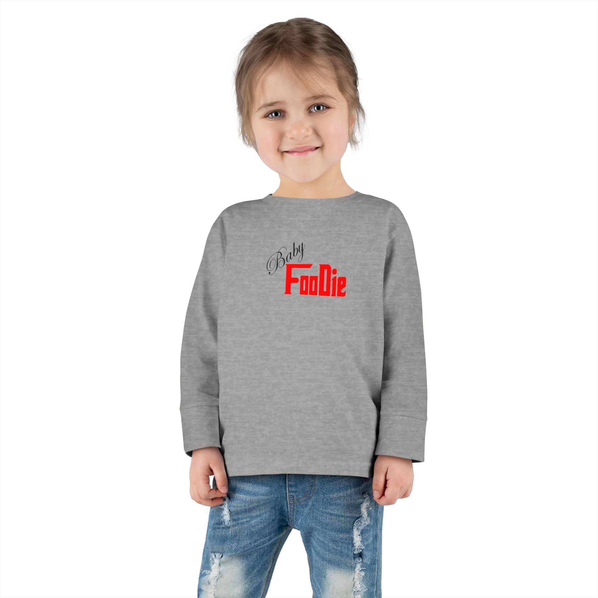 L.O.E.F Baby Foodie Toddler Long Sleeve Tee (Fiery Red)