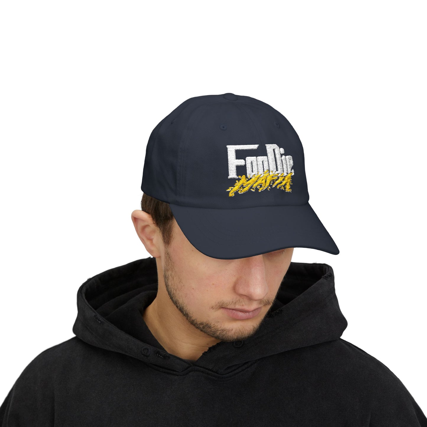 L.O.E.F  White Foodie Mafia Cap (Bright Yellow)