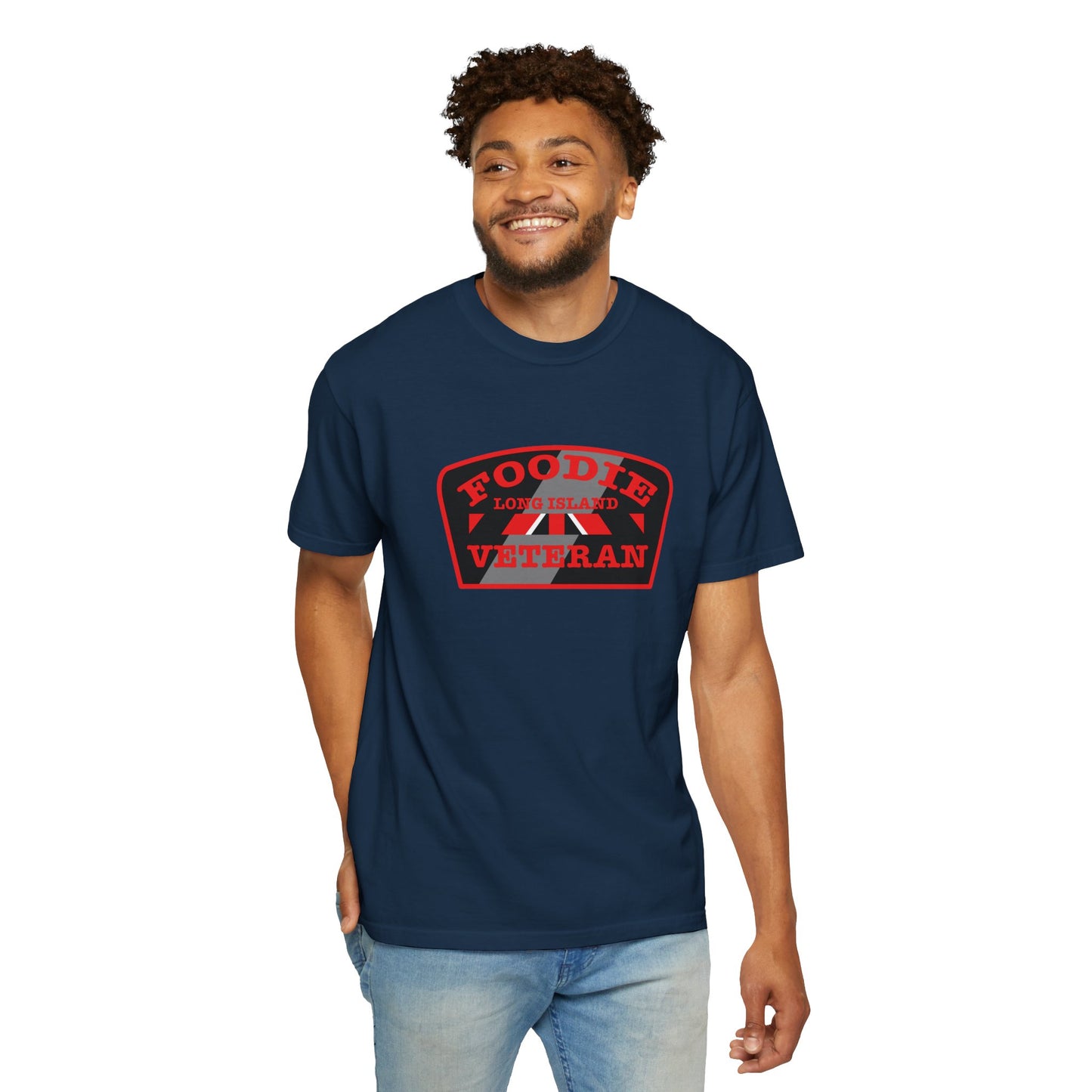 L.O.E.F Foodie Veteran Long Island Unisex Tee Shirt (Red)