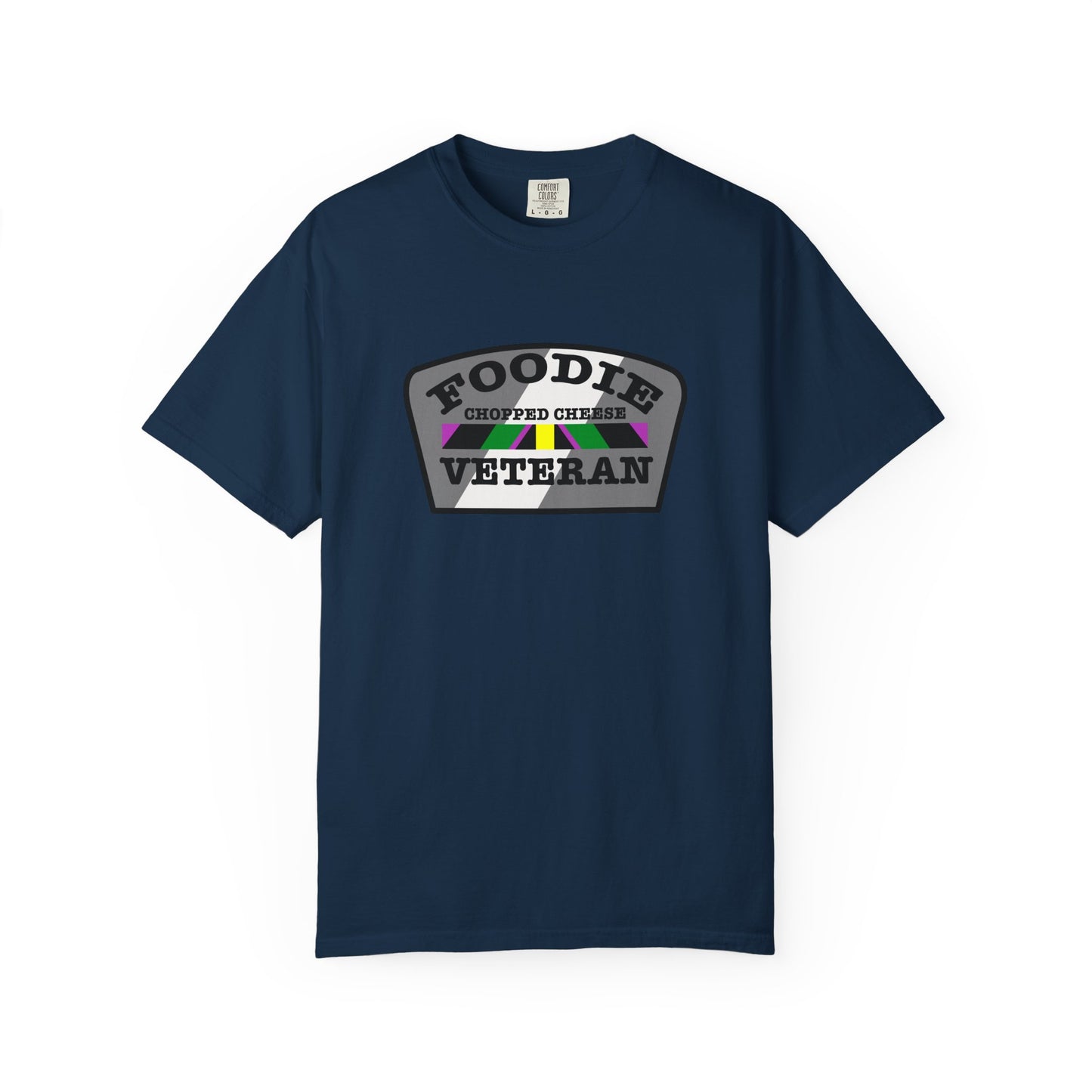 L.O.E.F Foodie Veteran Chopped Cheese Unisex Tee Shirt (Gray)