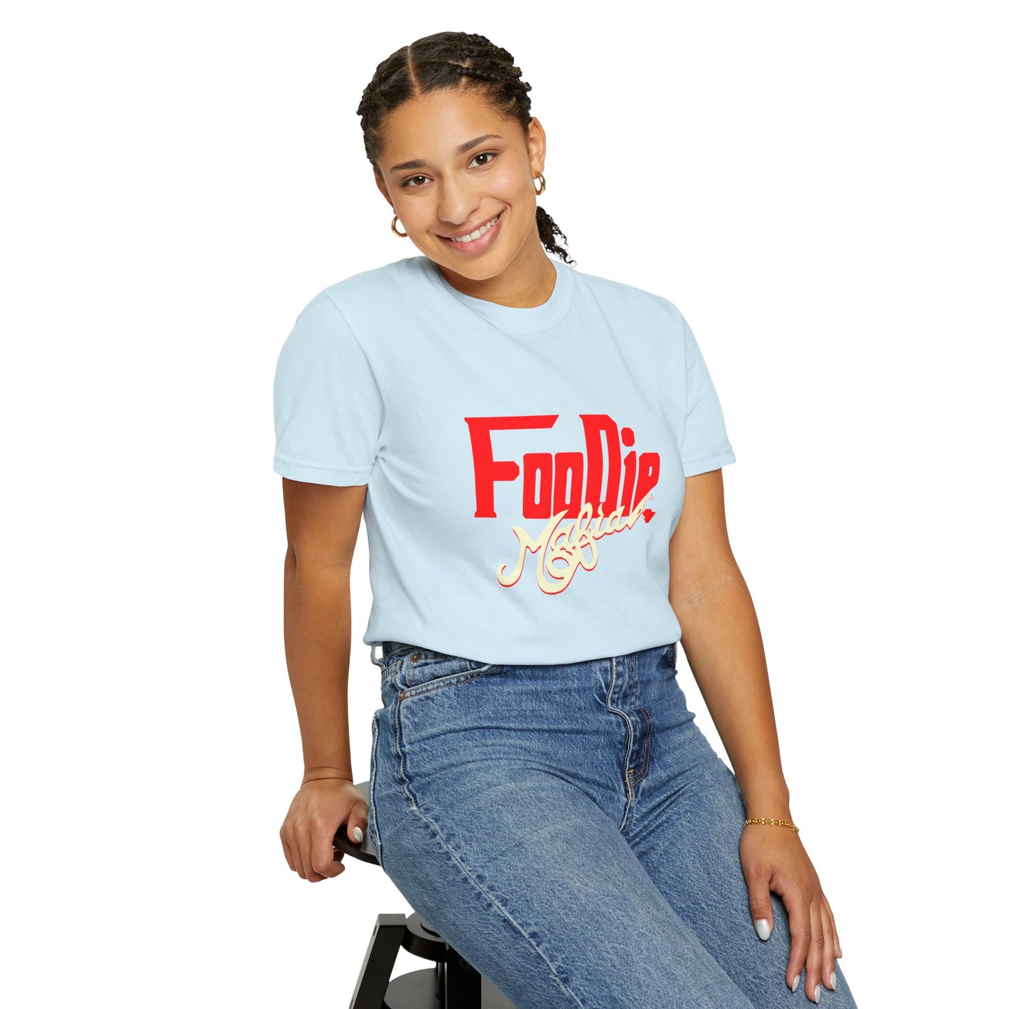 L.O.E.F Red Foodie Mafia Unisex Tee Shirt (Cream)