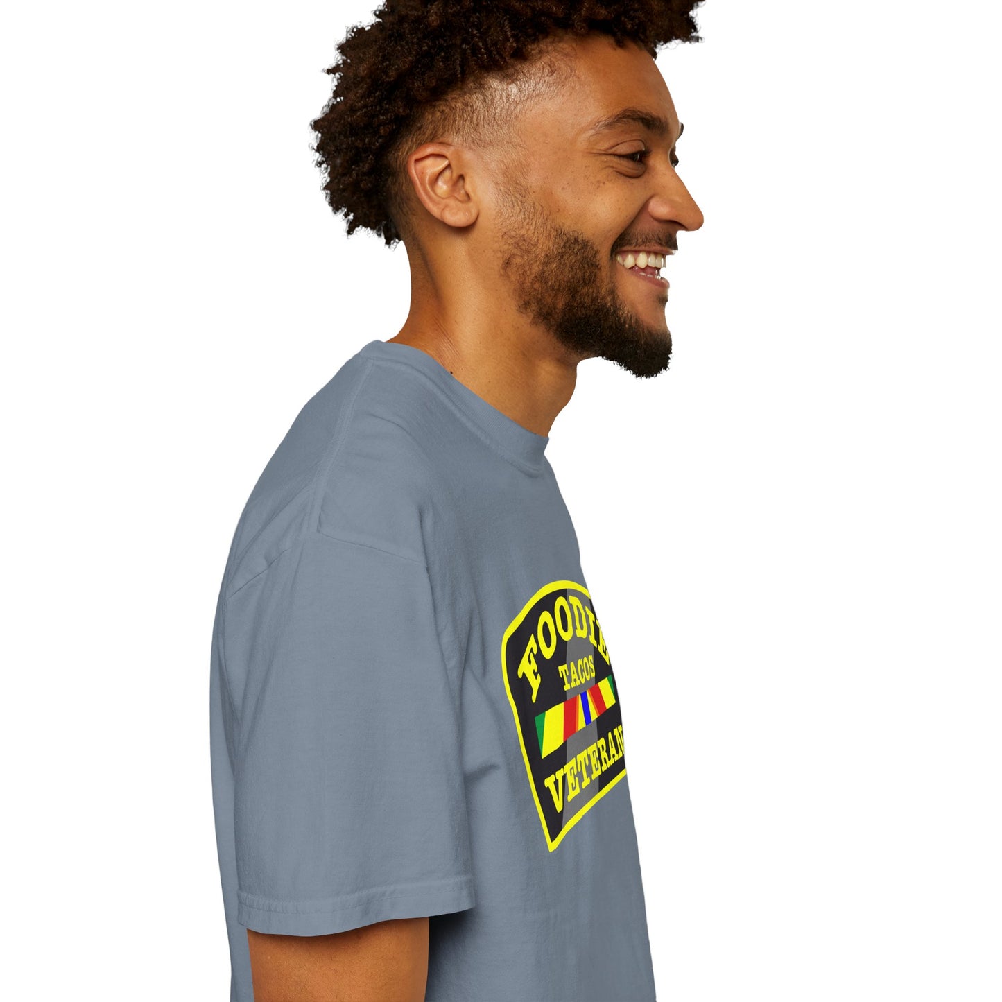 L.O.E.F Foodie Veteran TACOS Unisex Tee Shirt (Yellow)