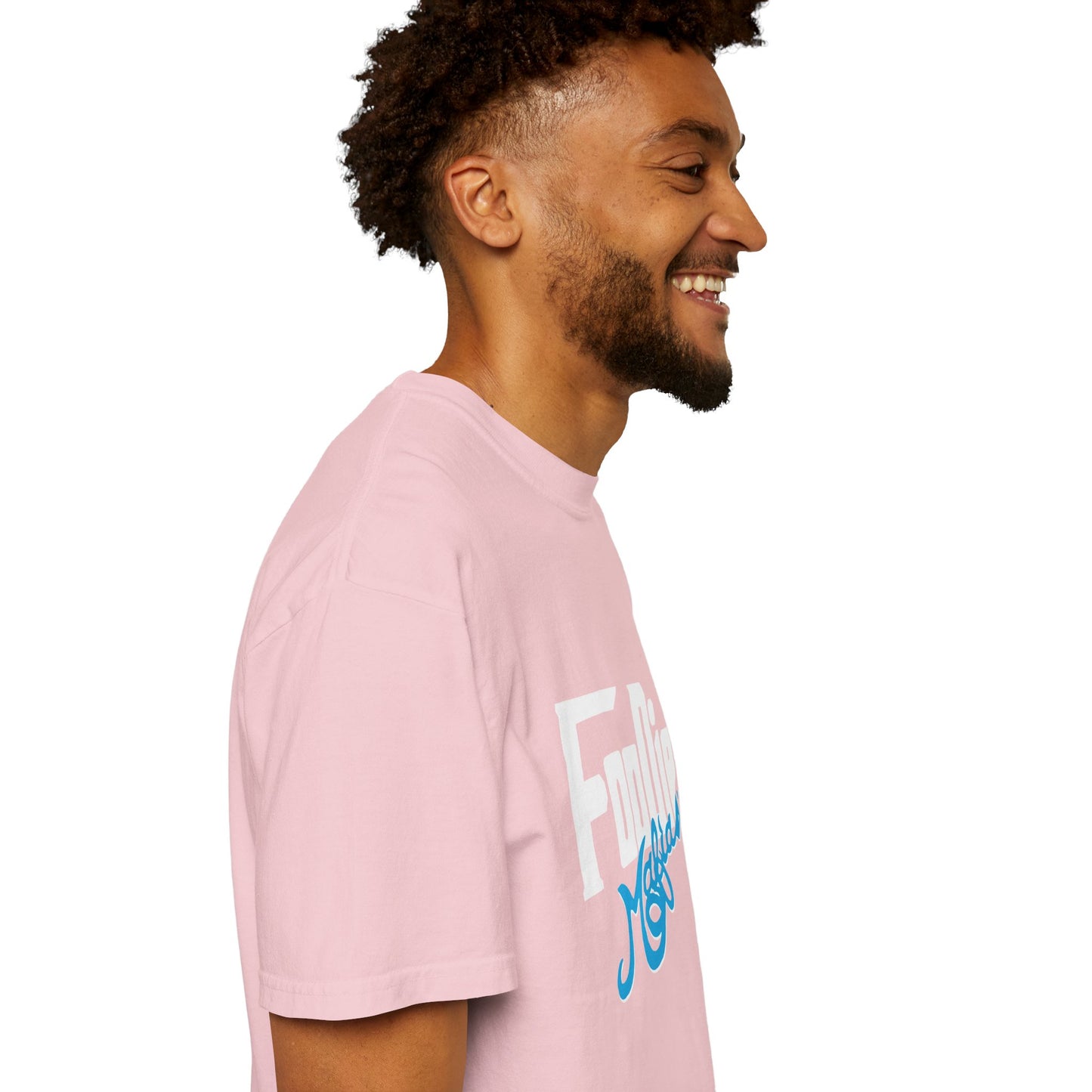 L.O.E.F White Foodie Mafia Unisex Tee shirt (Apricot)