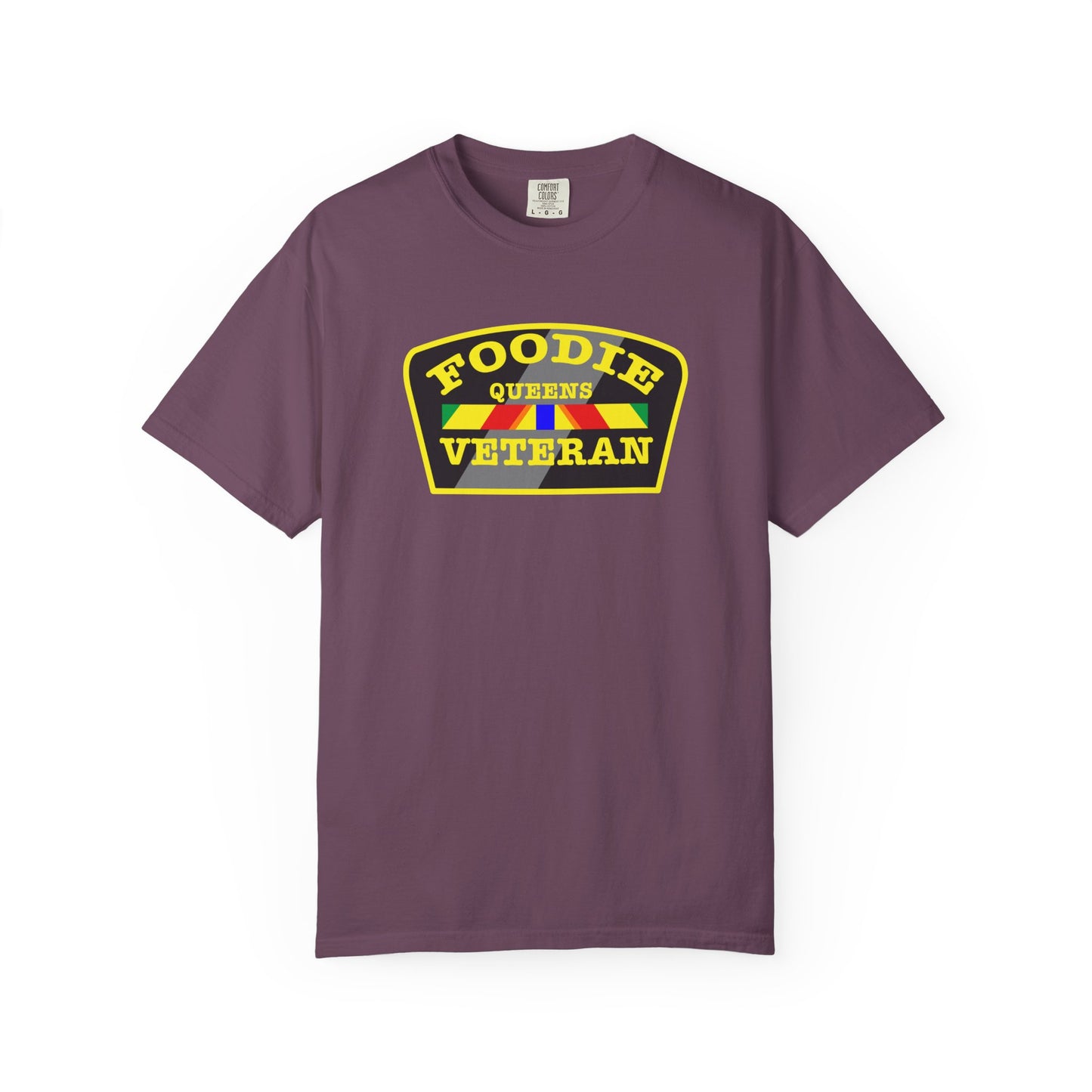 L.O.E.F Foodie Veteran QUEENS Unisex Tee Shirt (Yellow)