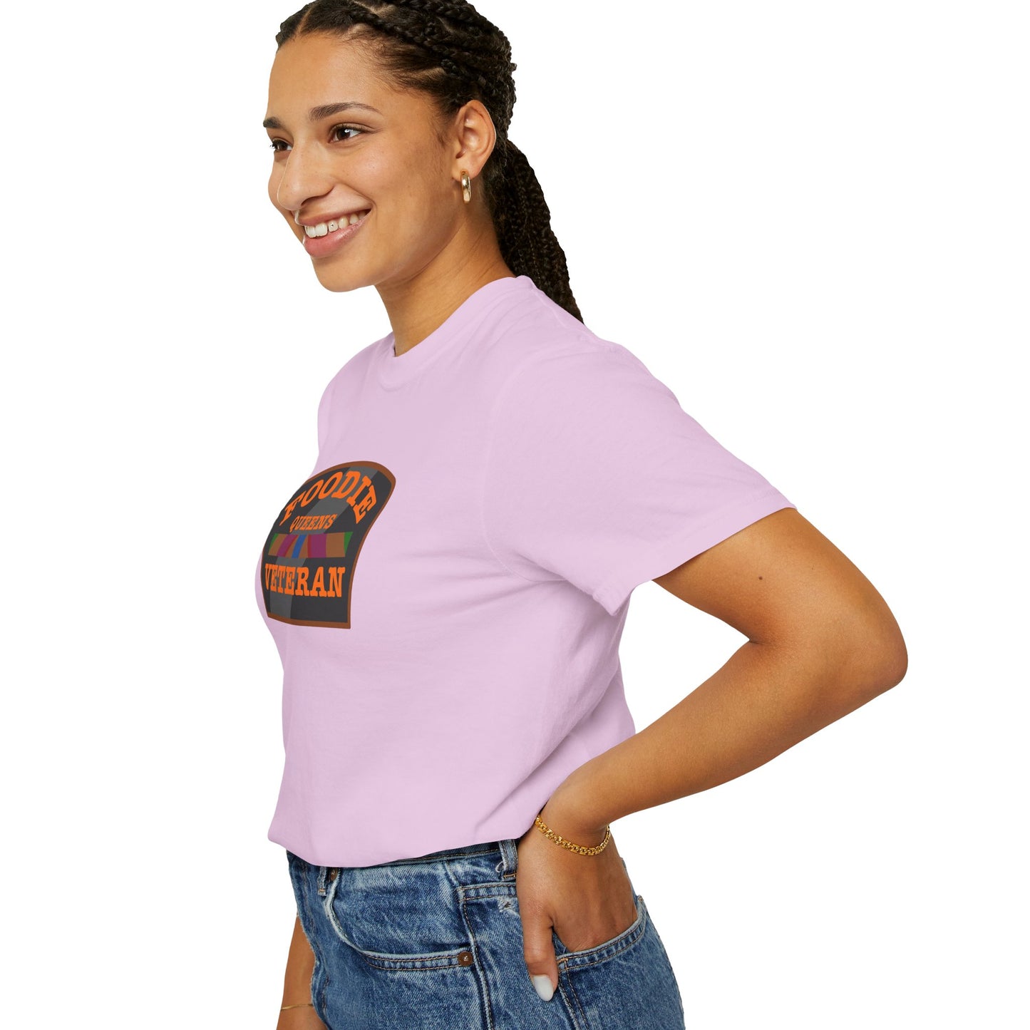 L.O.E.F Foodie Veteran QUEENS Unisex Tee Shirt (Orange)
