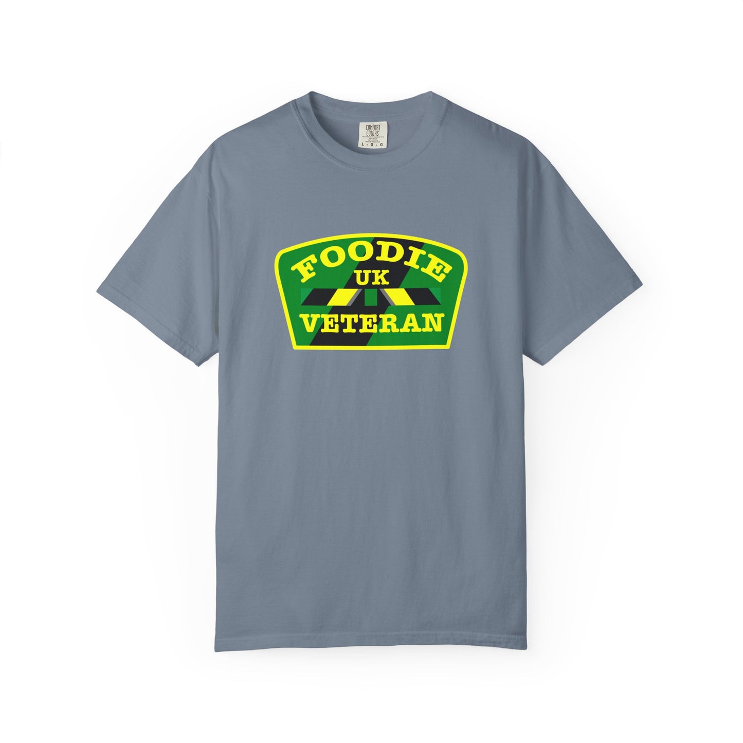 L.O.E.F Foodie Veteran UK Unisex Tee Shirt (Yellow and Green)