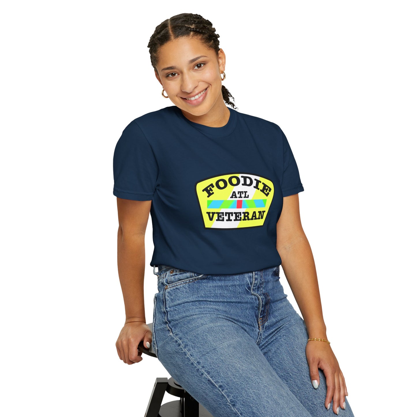 L.O.E.F Foodie Veteran ATL Unisex Tee Shirt (Yellow and Black)