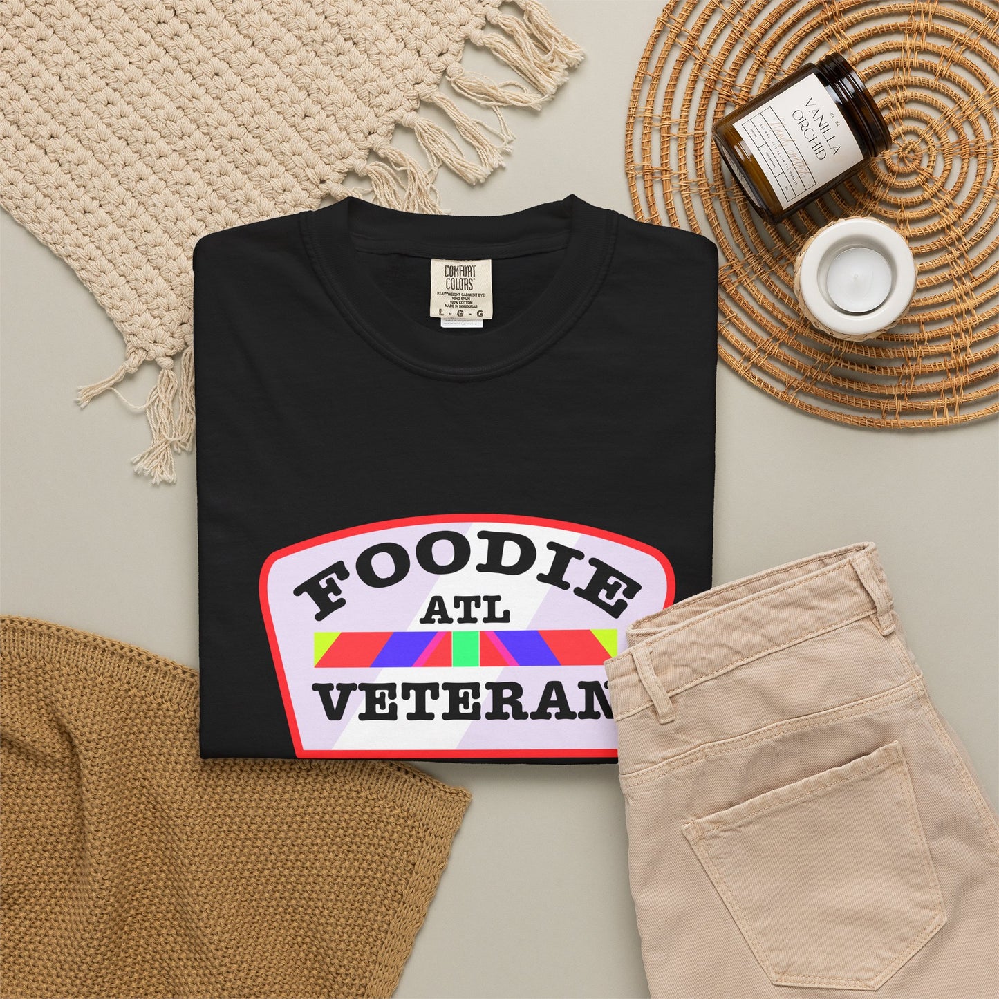 L.O.E.F Foodie Veteran ATL Unisex Tee Shirt (Soft Pink)