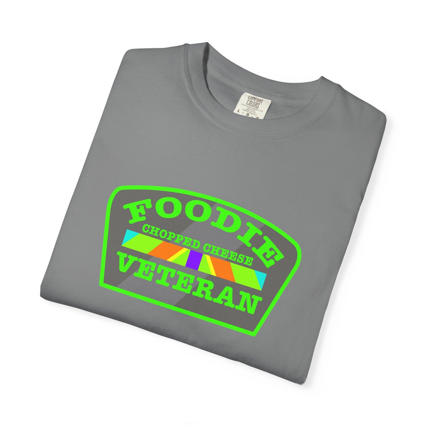 L.O.E.F Foodie Veteran Chopped Cheese Unisex Tee Shirt (Neon Green)