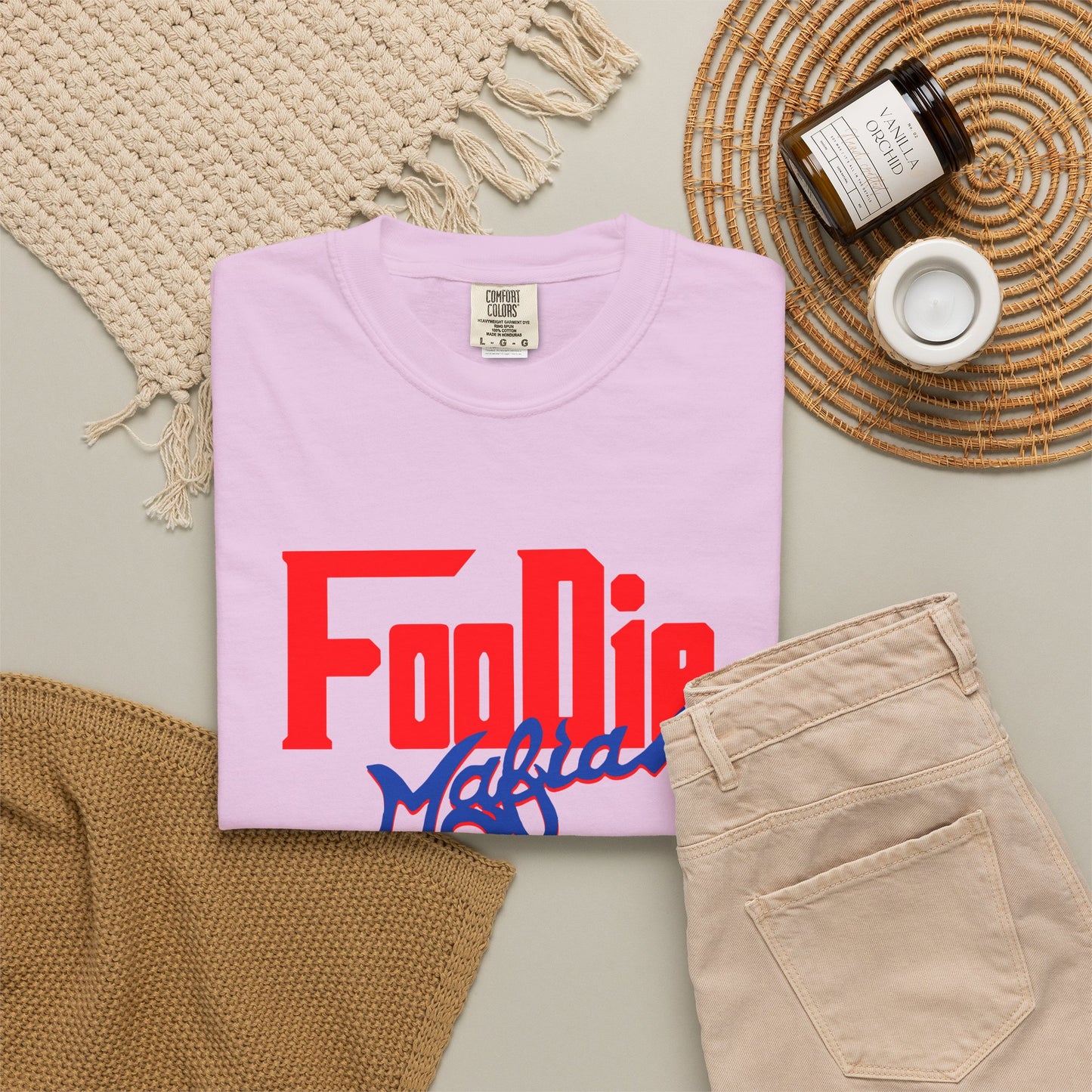 L.O.E.F Red Foodie Mafia Unisex Tee shirt (Cobalt Blue)
