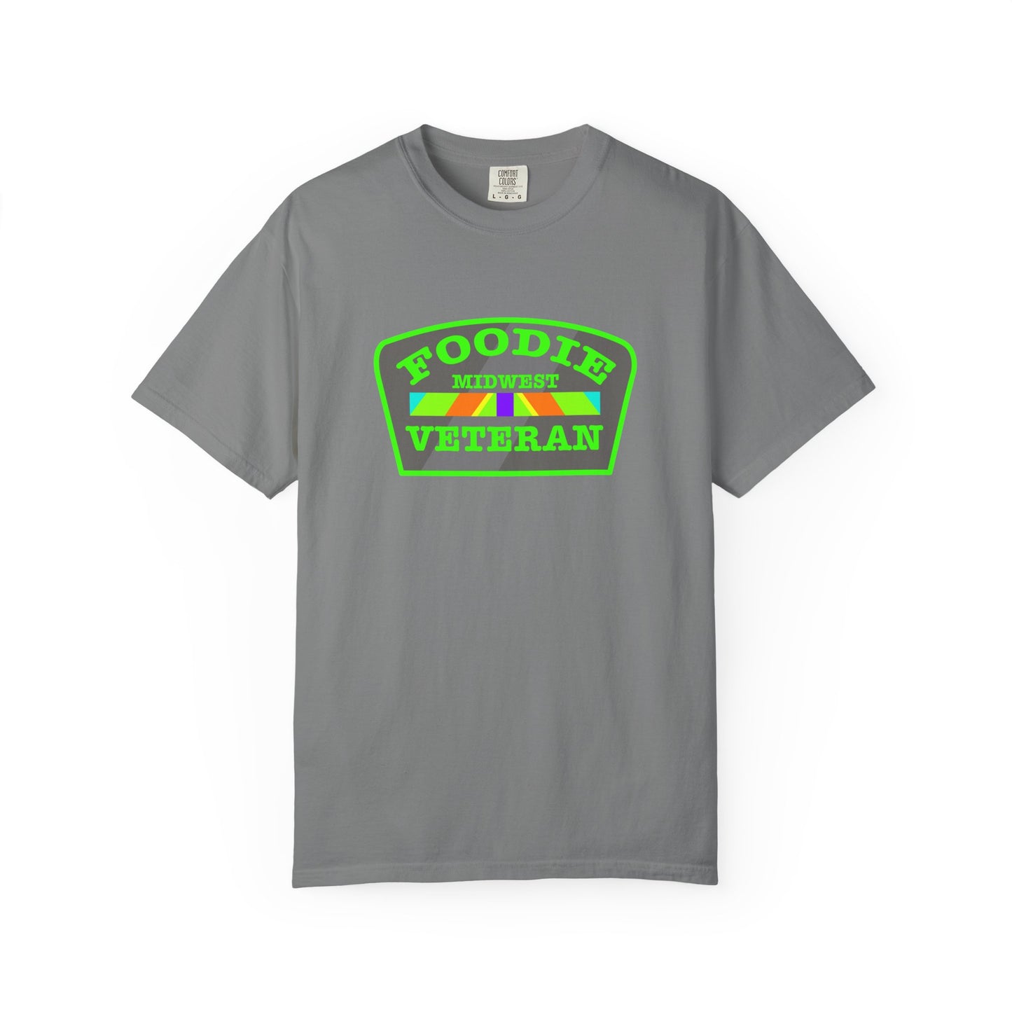 L.O.E.F Foodie Veteran MIDWEST Unisex Tee Shirt (Neon Green)