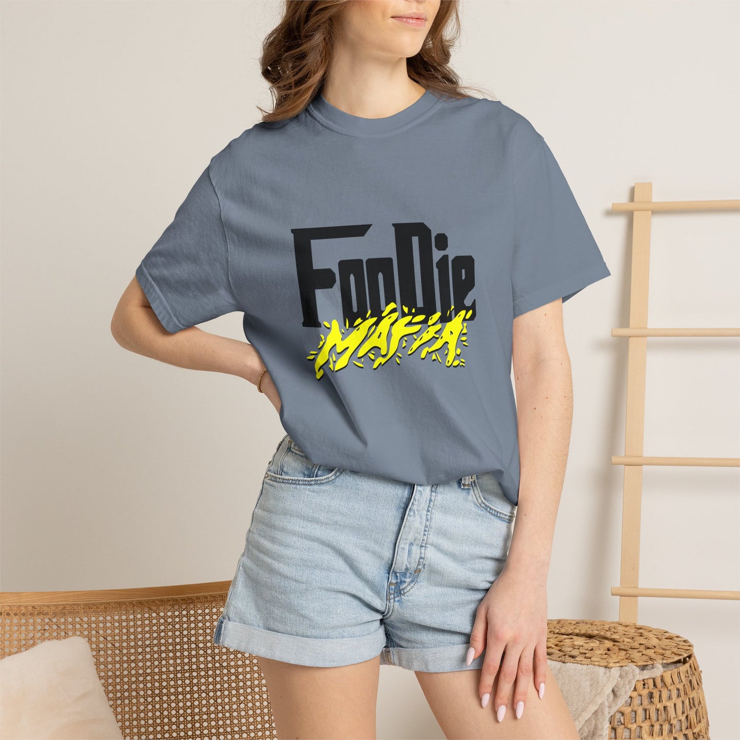 L.O.E.F Foodie Mafia Unisex Tee Shirt (Bright Yellow)