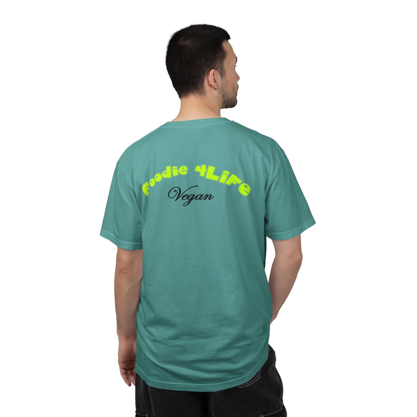 L.O.E.F Foodie 4Life Vegan Unisex Tee Shirt (Neon Yellow)