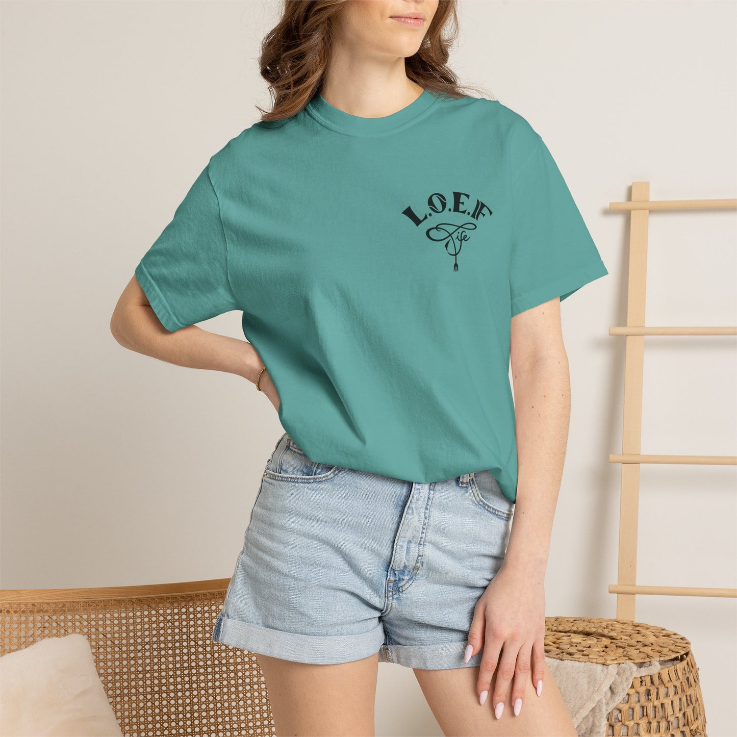 L.O.E.F Foodie 4Life Vegan Unisex Tee Shirt (Neon Yellow)
