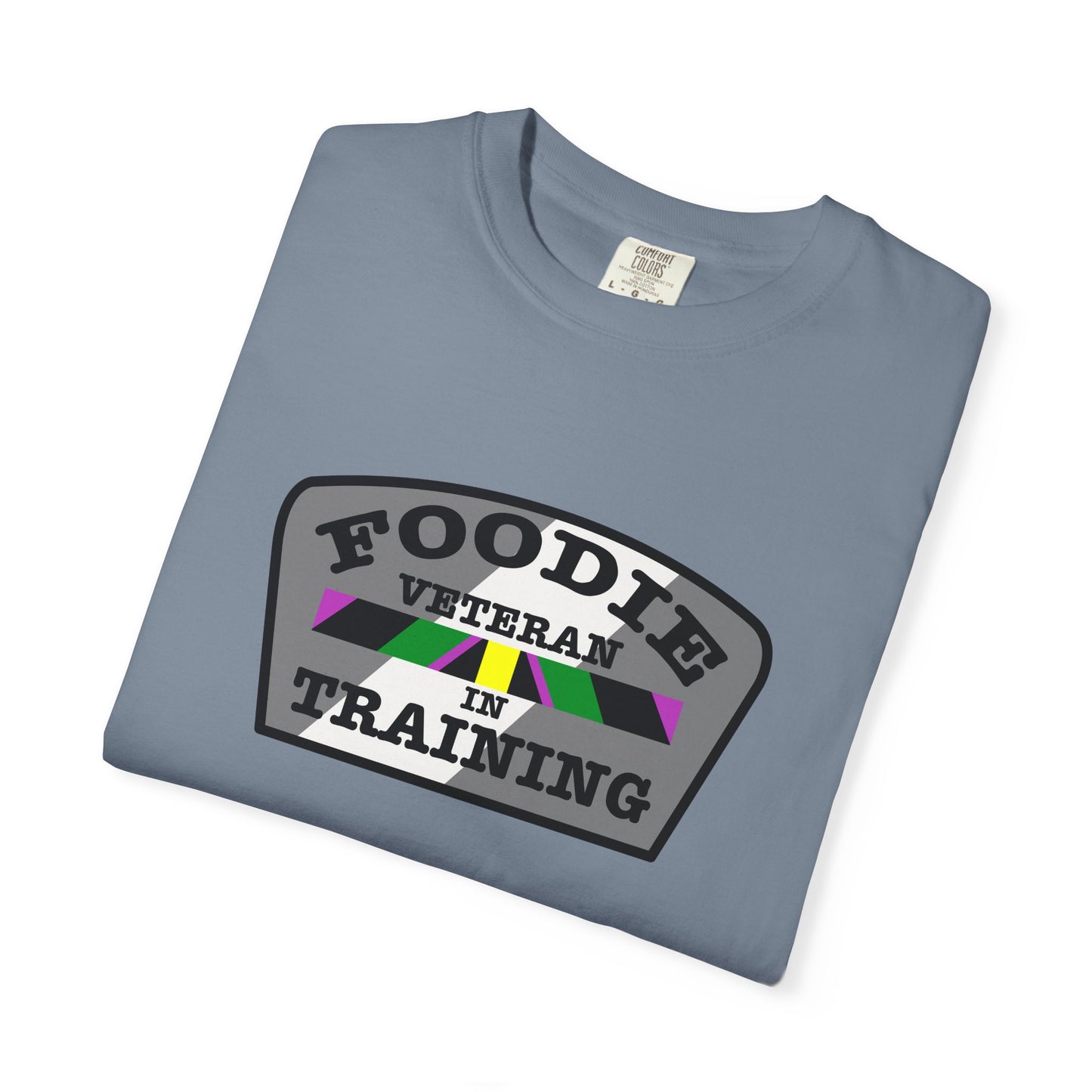 L.O.E.F Foodie Veteran IN TRAINING Unisex Tee Shirt (Gray)