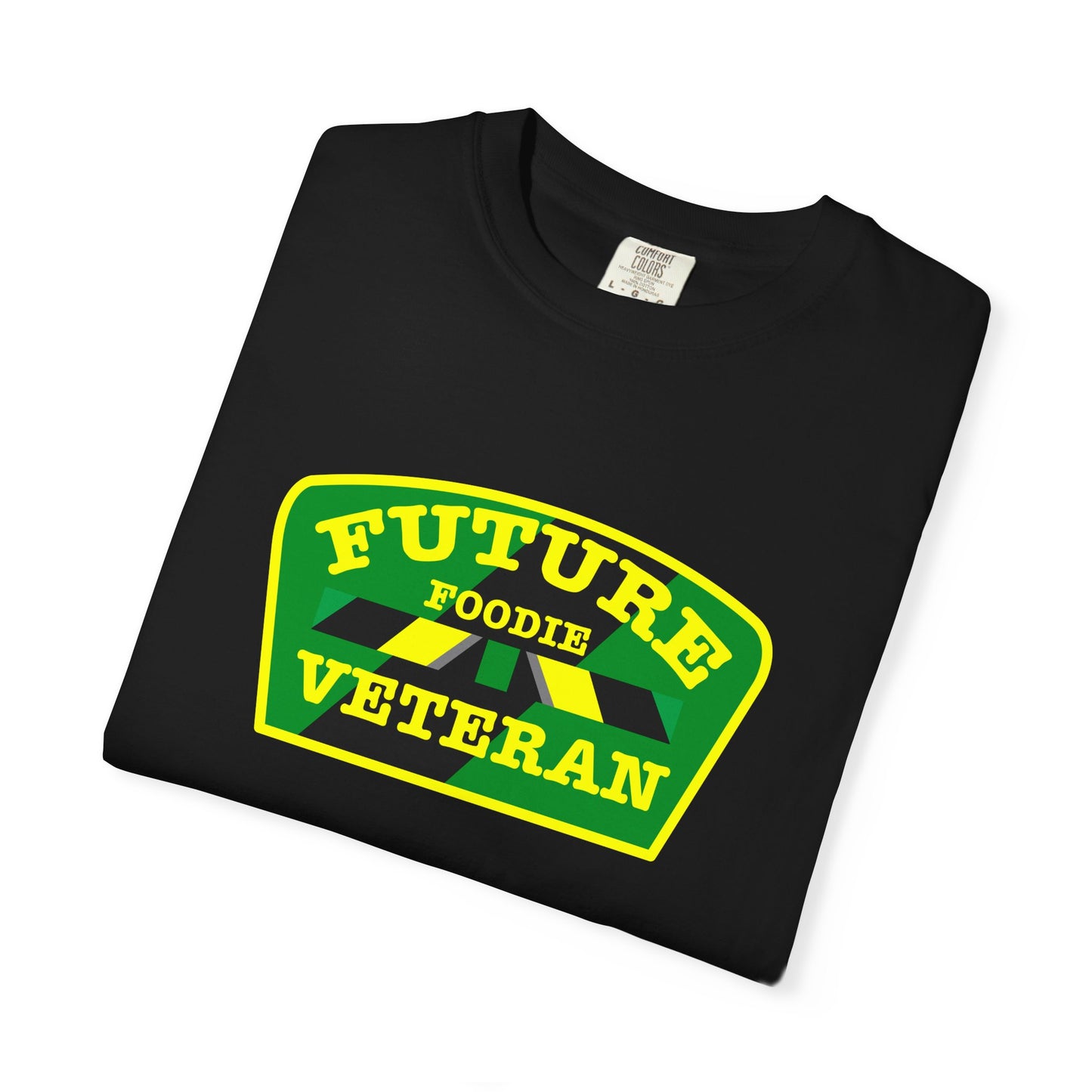 L.O.E.F Future Foodie Veteran Unisex Tee Shirt (Yellow and Green)
