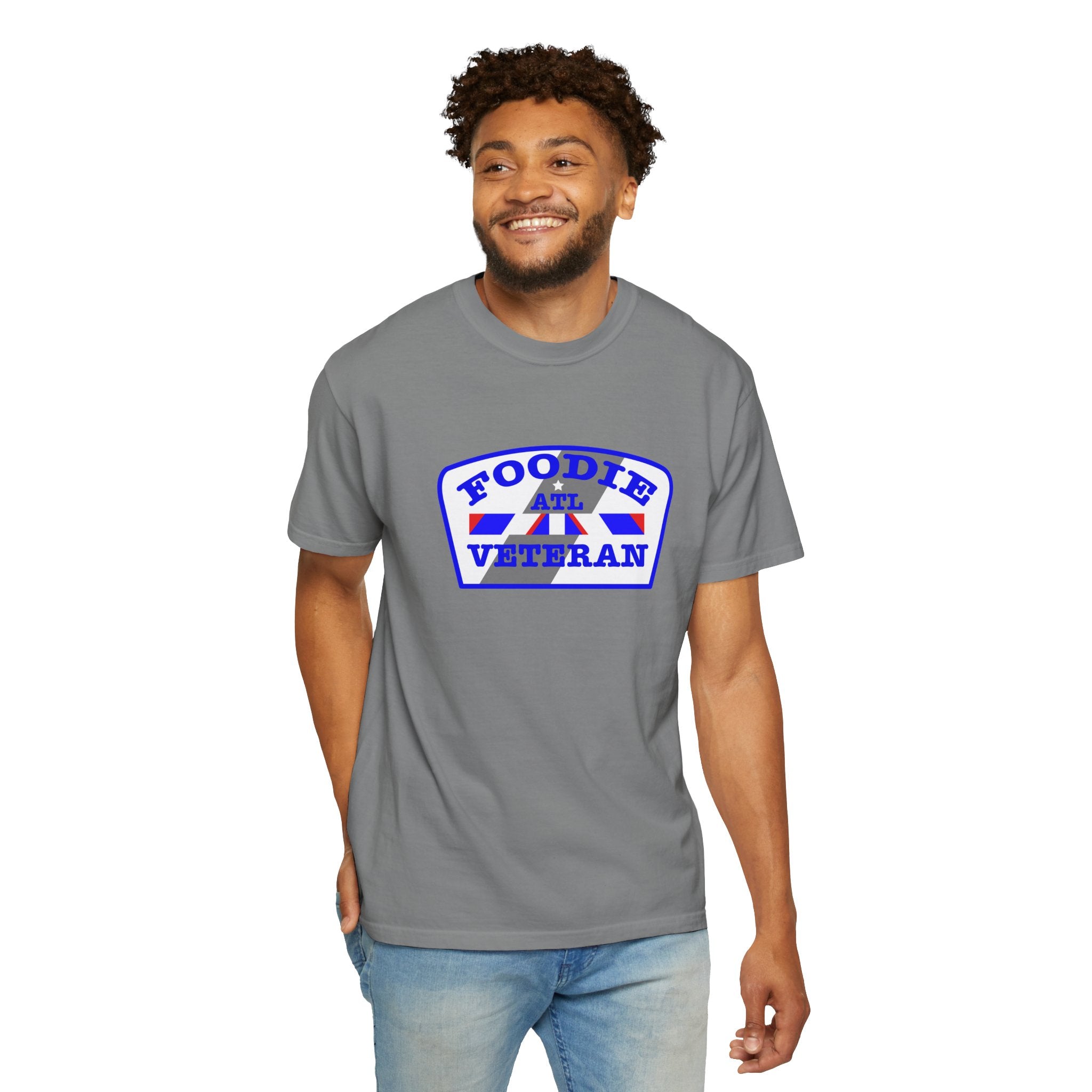 L.O.E.F Foodie Veteran ATL Unisex Tee Shirt (Blue)