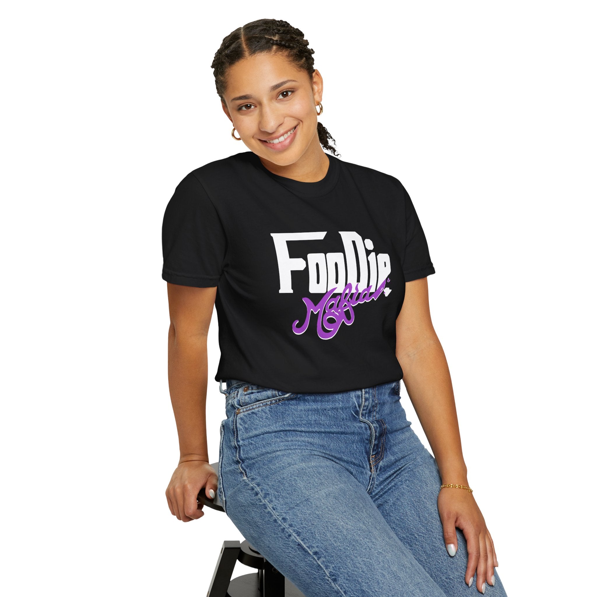 L.O.E.F Foodie Mafia Unisex Tee Shirt  (Purple)