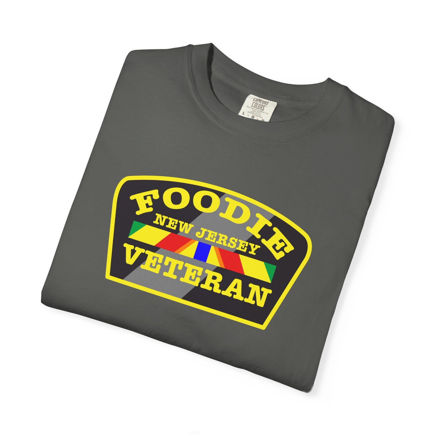 L.O.E.F Foodie Veteran NEW JERSEY Unisex Tee Shirt (Yellow)