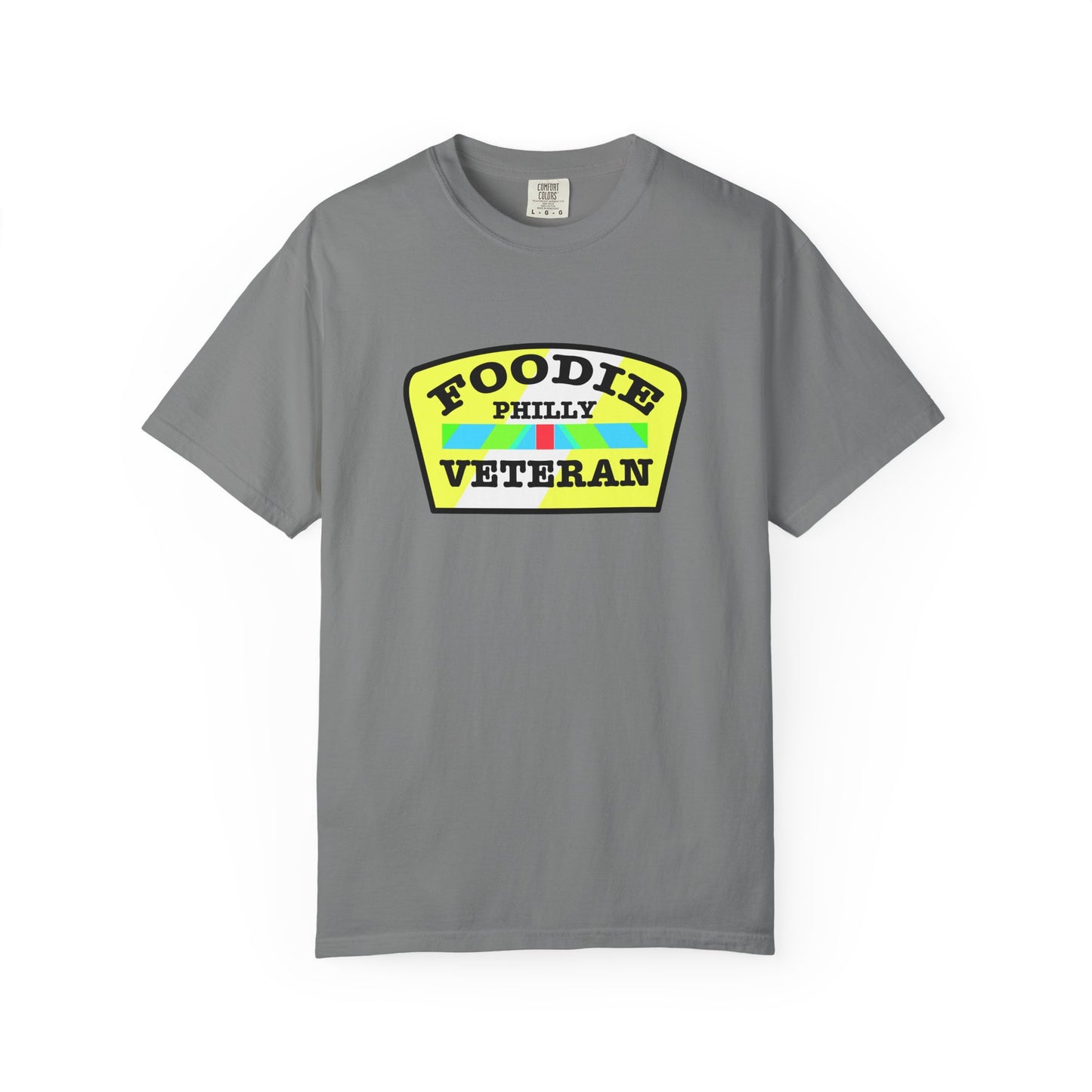 L.O.E.F Foodie Veteran PHILLY Unisex Tee Shirt (Yellow and Black)