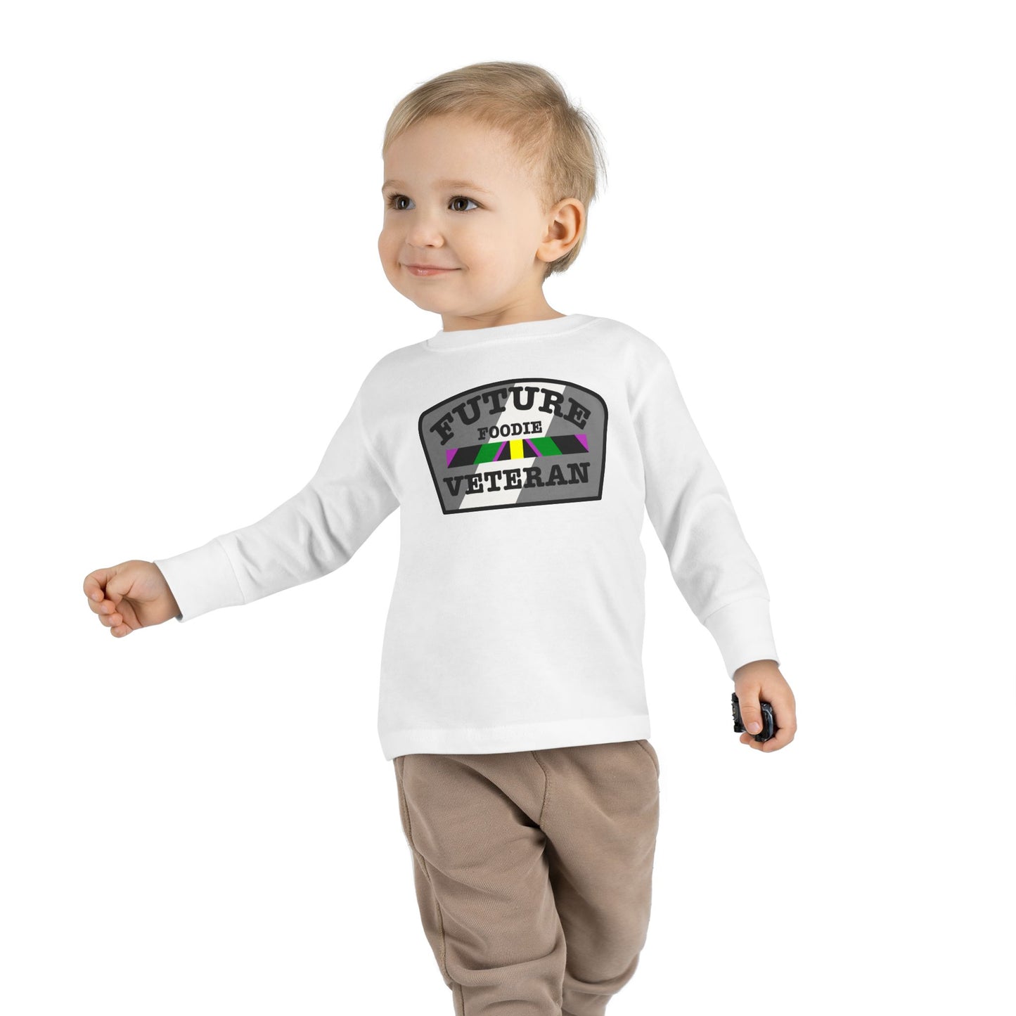 L.O.E.F Future Foodie Veteran Toddler Long Sleeve Tee (Gray)
