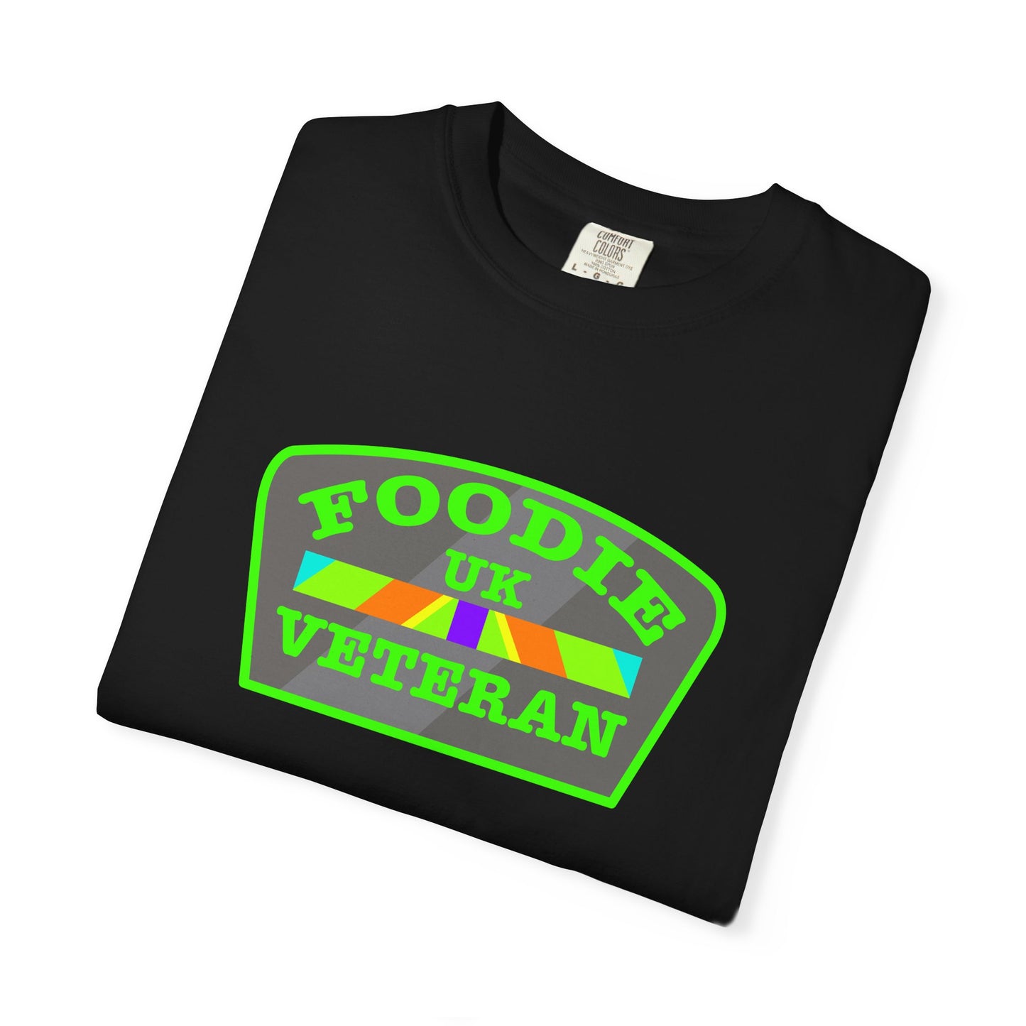 L.O.E.F Foodie Veteran UK Unisex Tee Shirt (Neon Green)